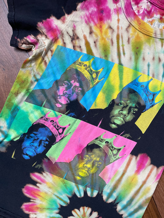 Women's Small Notorious B.I.G. Reverse Tie Dye Short Sleeve T-Shirt