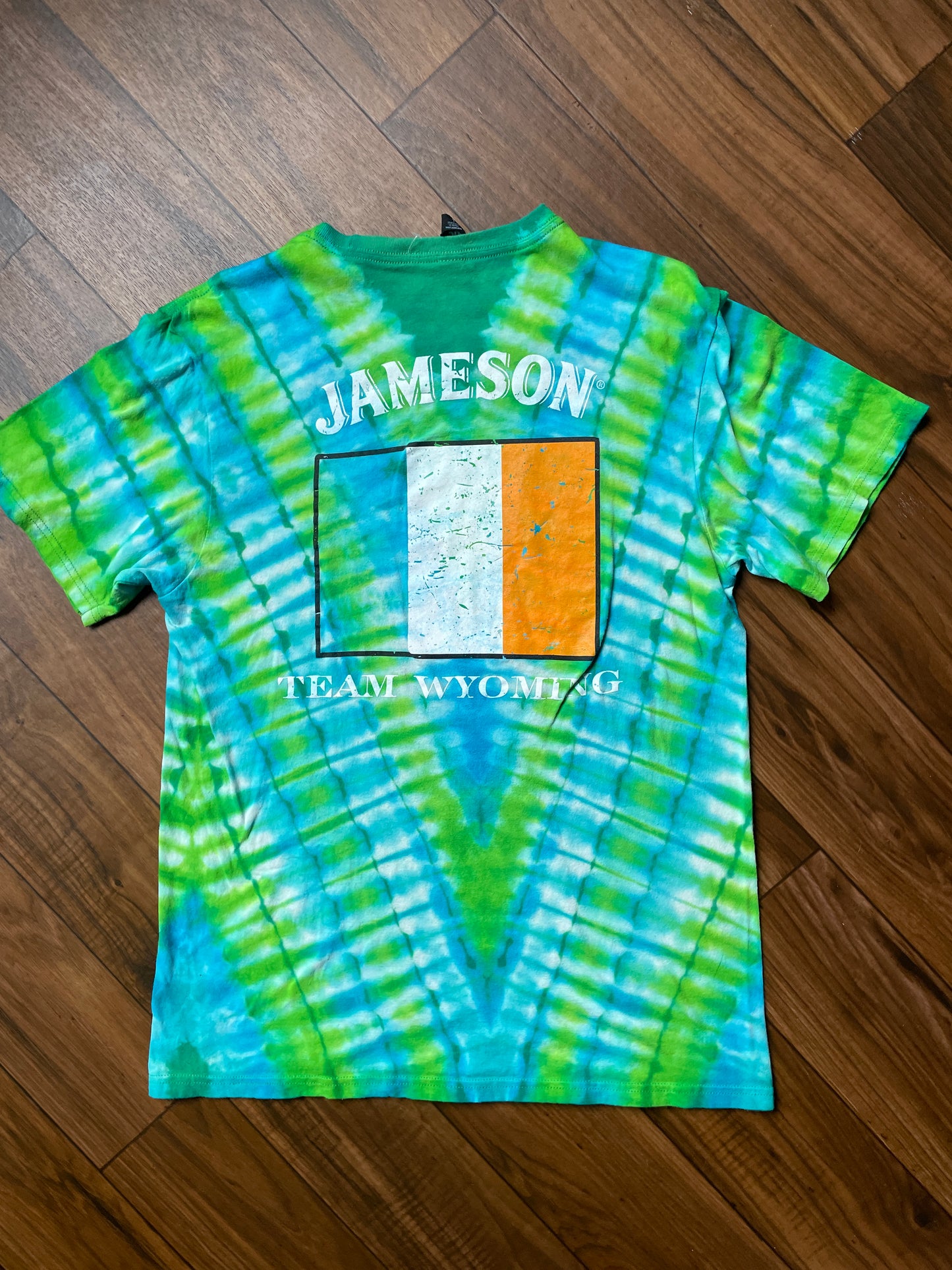 Men's Large Jameson Team Wyoming Tie Dye Short Sleeve T-Shirt