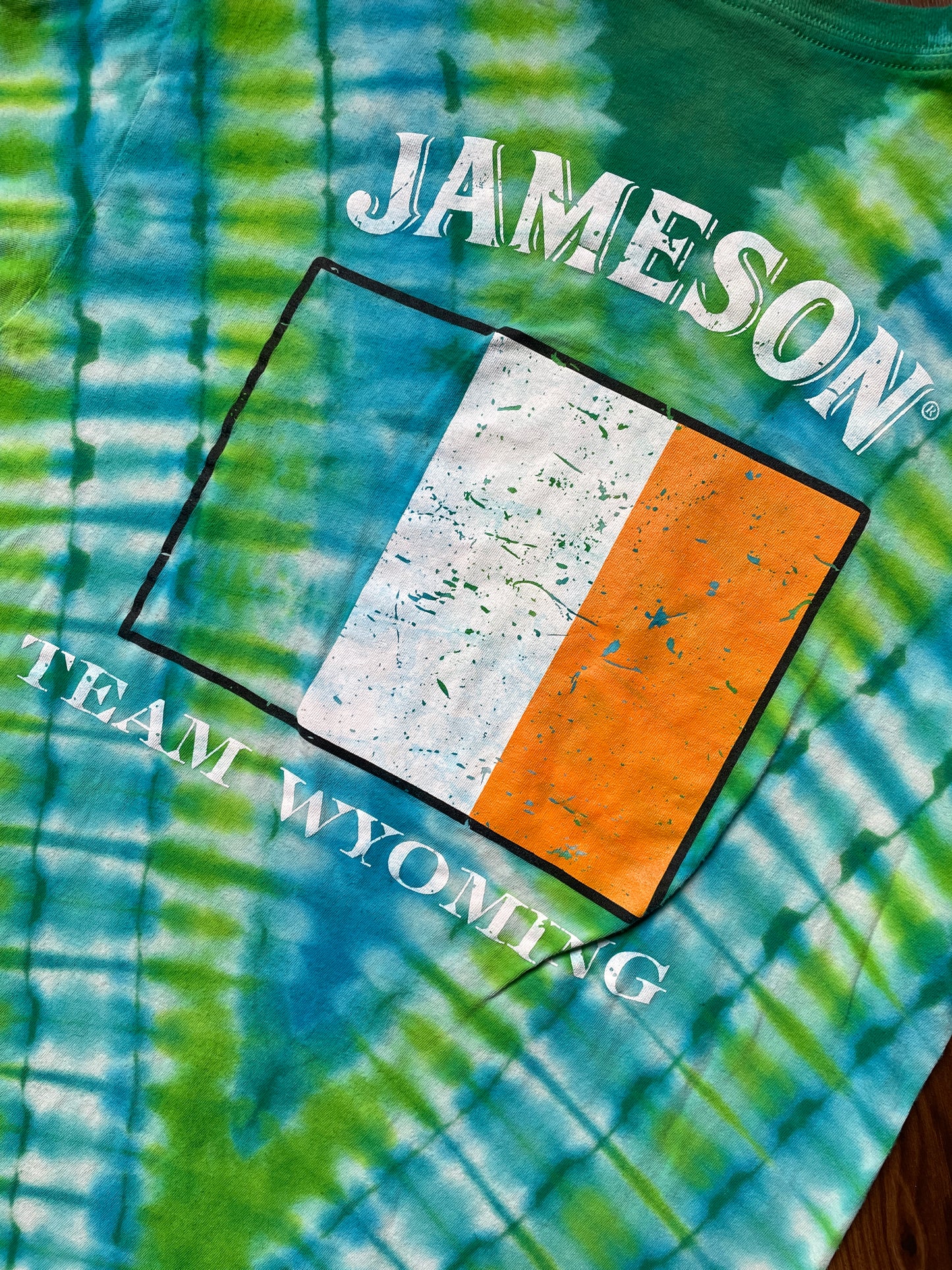 Men's Large Jameson Team Wyoming Tie Dye Short Sleeve T-Shirt