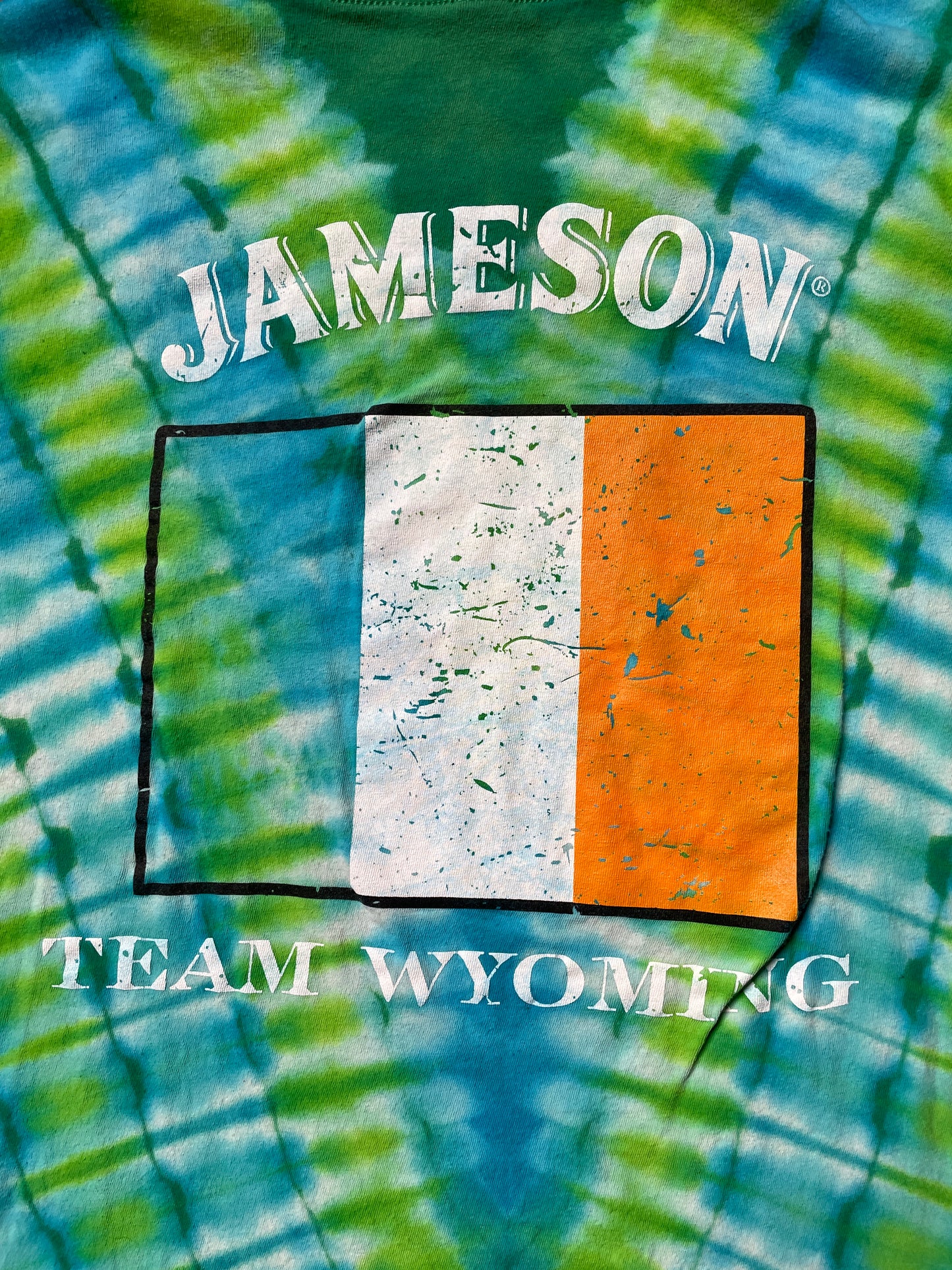 Men's Large Jameson Team Wyoming Tie Dye Short Sleeve T-Shirt