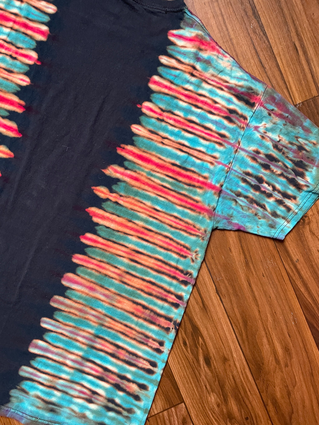 Men's XL American Wild Wolf Reverse Tie Dye Short Sleeve T-Shirt