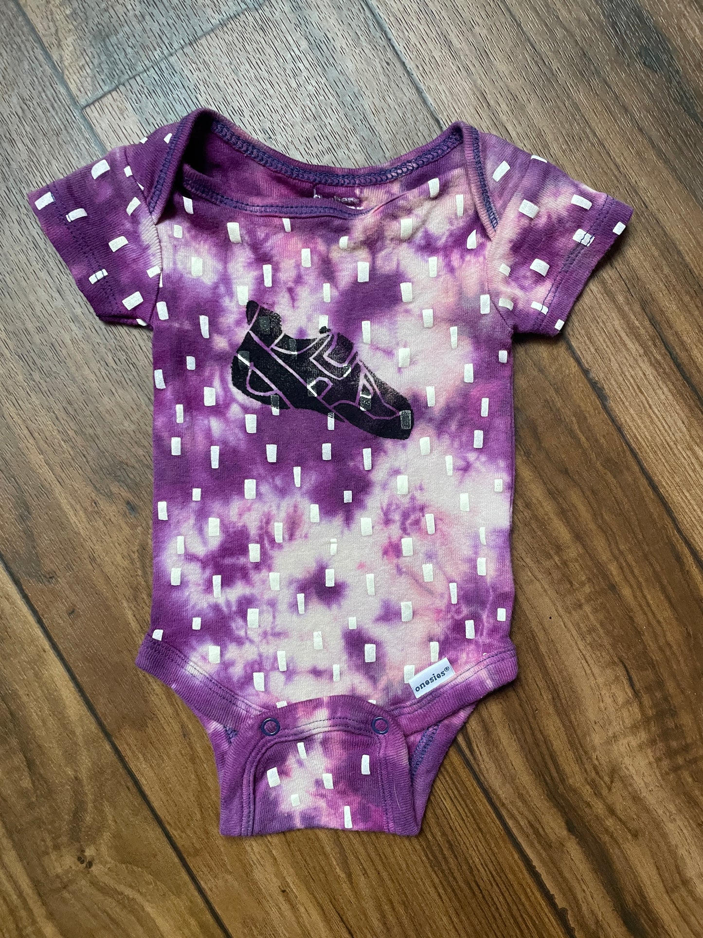 Newborn Climbing Shoe Tie Dye Short Sleeve Baby Onesie