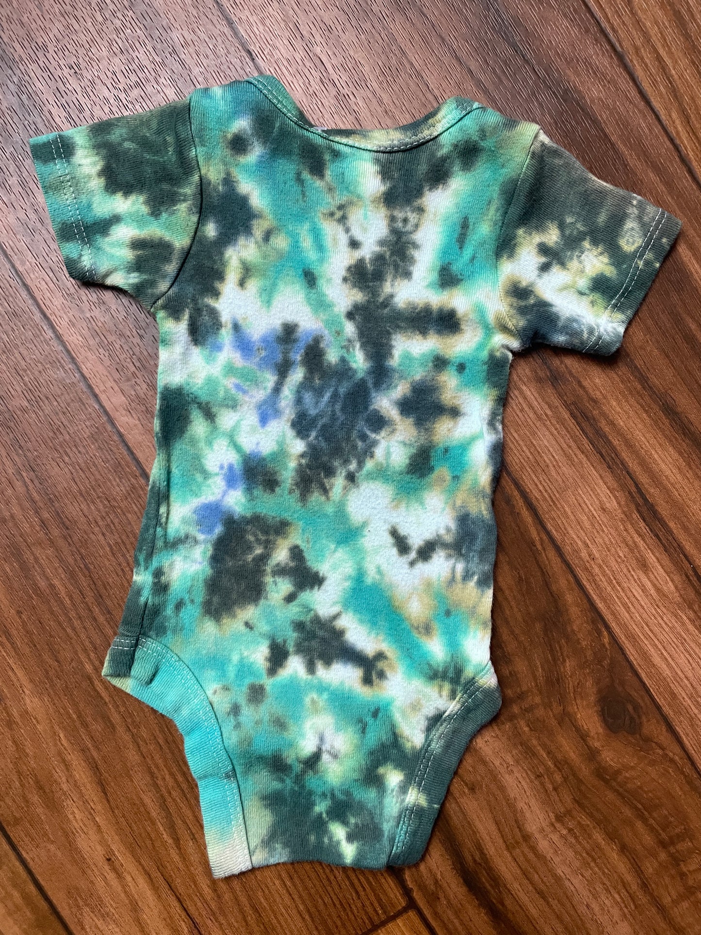 0-3 MO Climbing Shoe Tie Dye Short Sleeve Baby Onesie