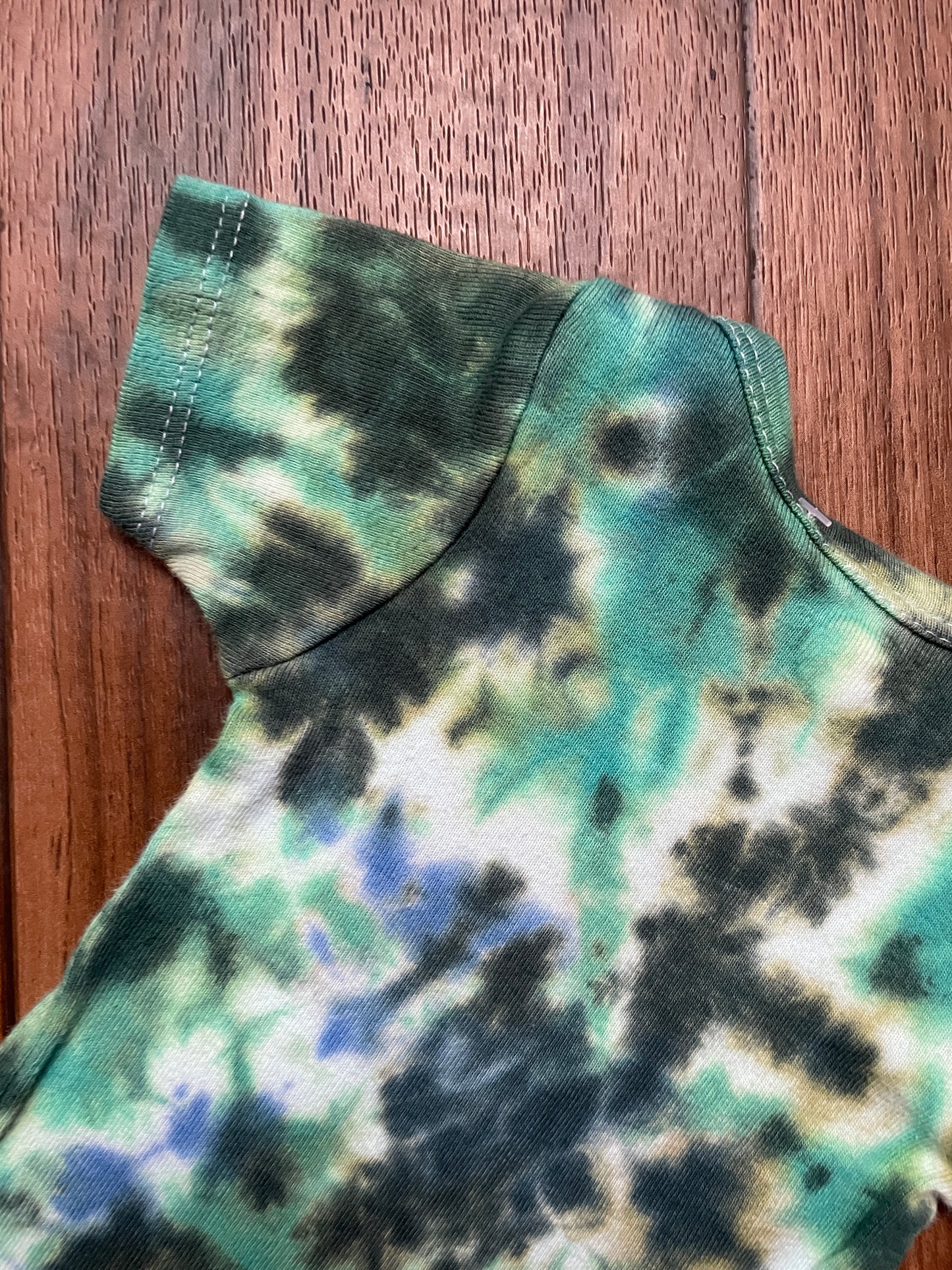 0-3 MO Climbing Shoe Tie Dye Short Sleeve Baby Onesie