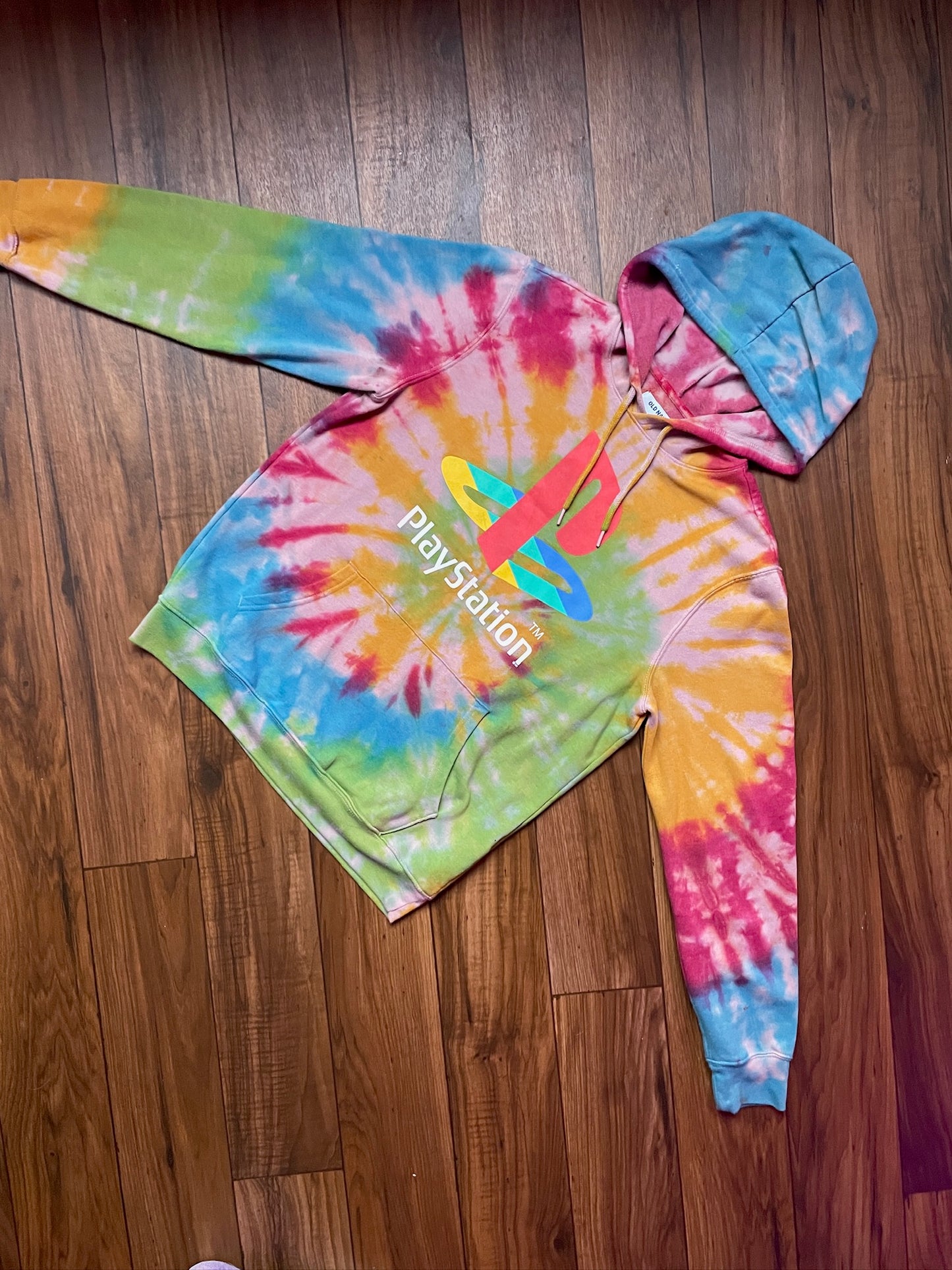 Men's Medium PlayStation Tie Dye Hoodie