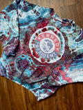 Men's Medium Vote for Kennedy Red, White, and Blue Geode Tie Dye Crewneck Sweatshirt