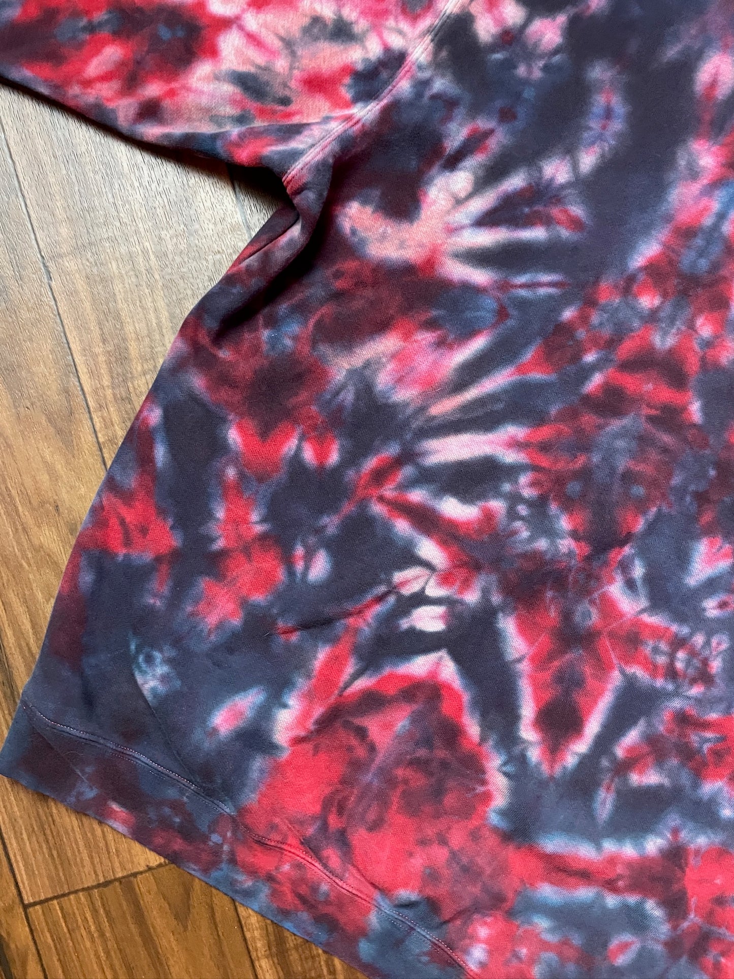 Men's XL adidas Wounded Warrior Red and Blue Tie Dye Hoodie