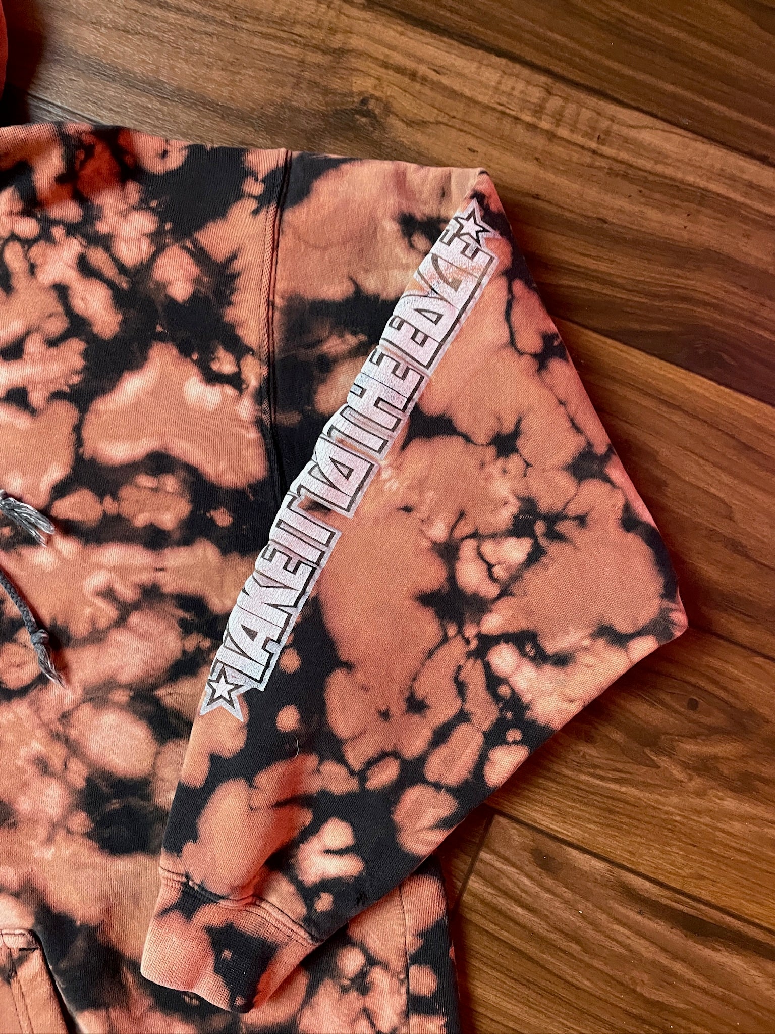 Men's XL No Fear Bleach Dye Hoodie