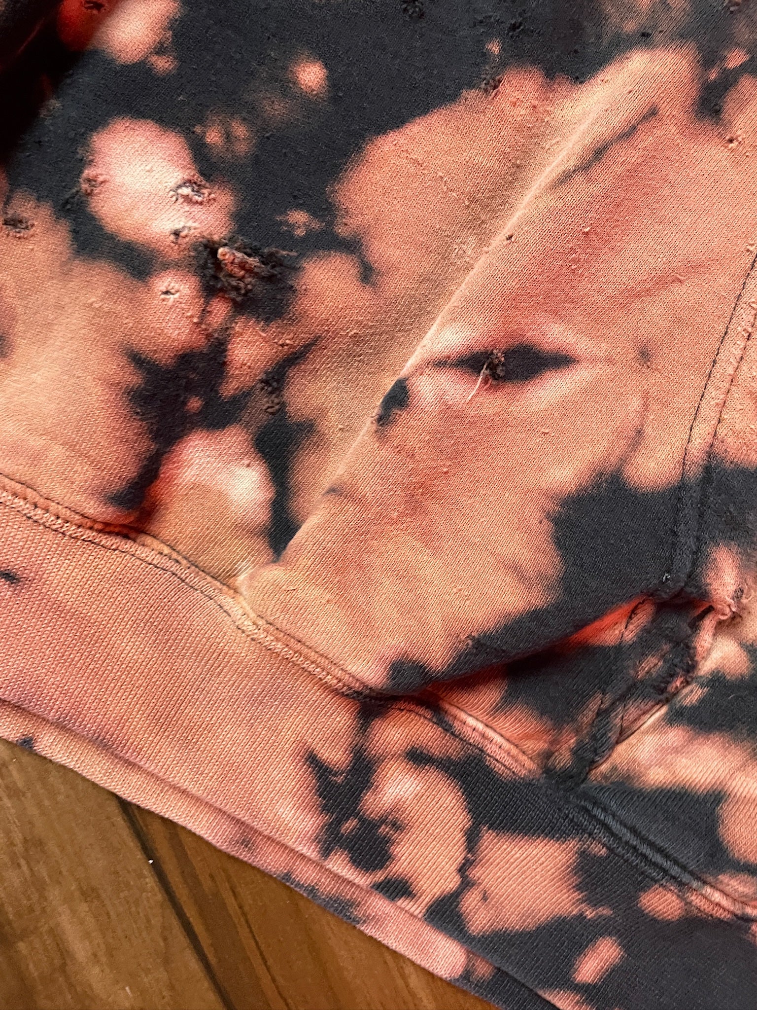 Men's XL No Fear Bleach Dye Hoodie