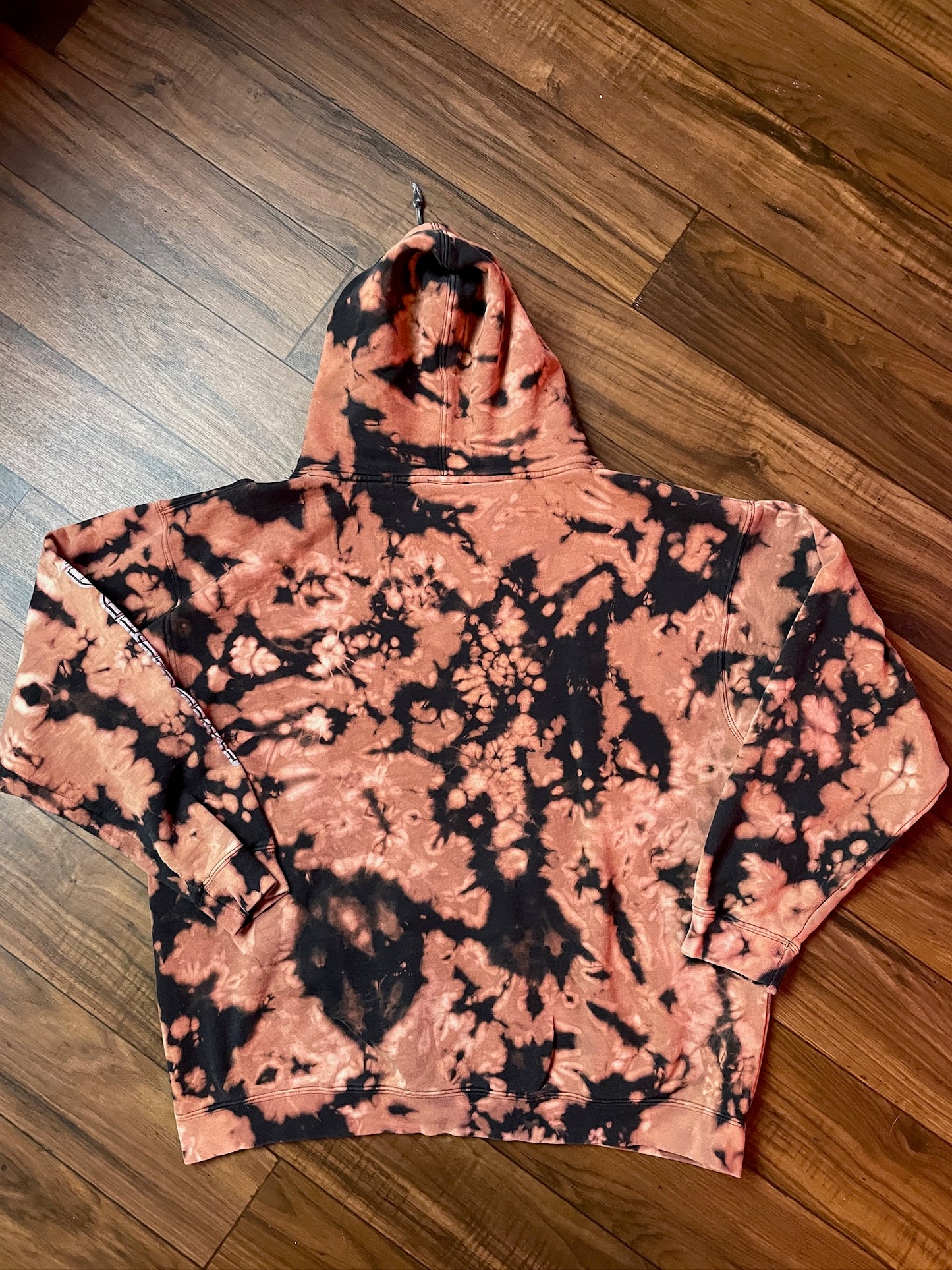 Men's XL Retro No Fear Bleach Dye Hoodie