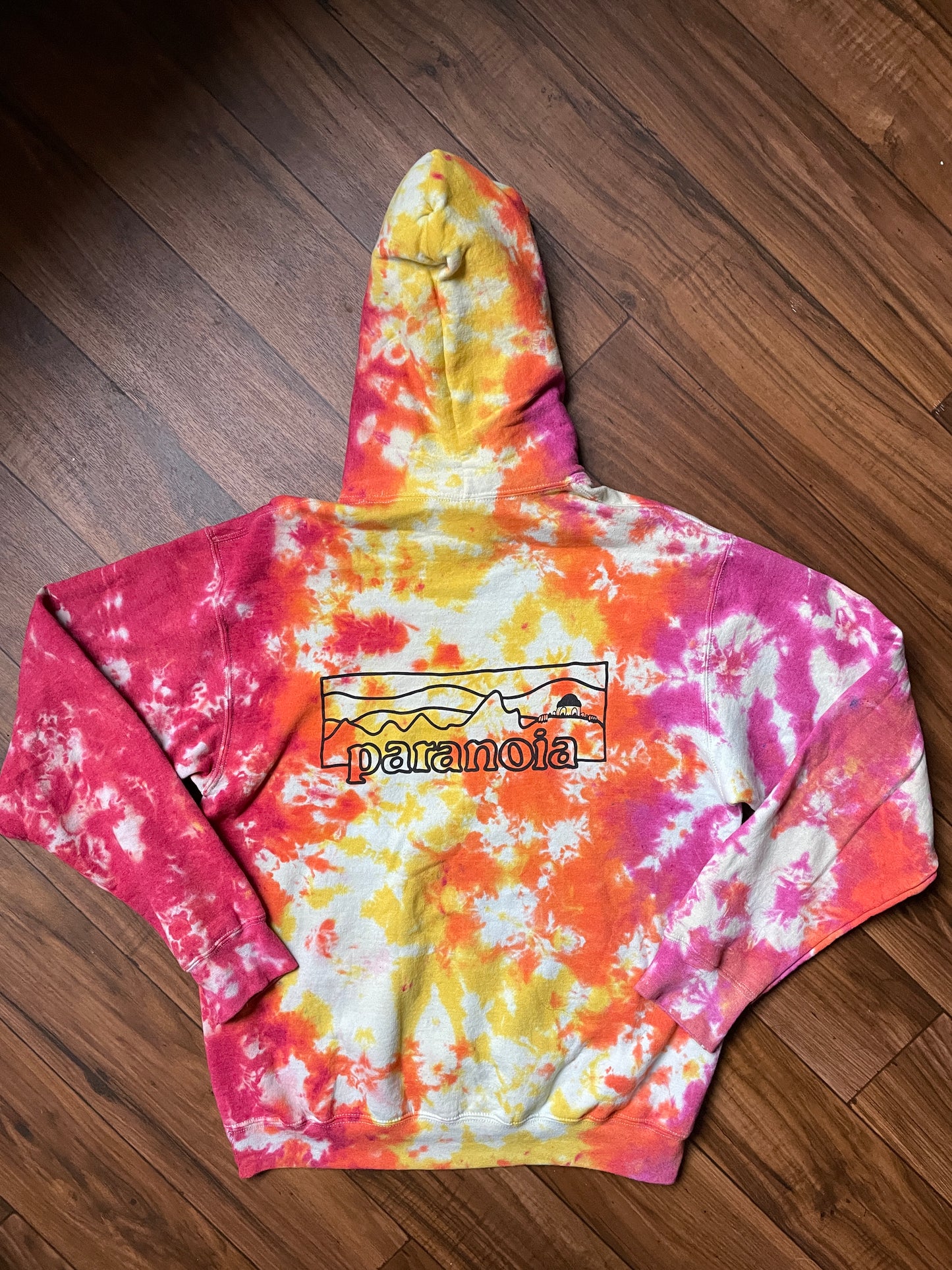 Men's Medium Paranoia Tie Dye Hoodie