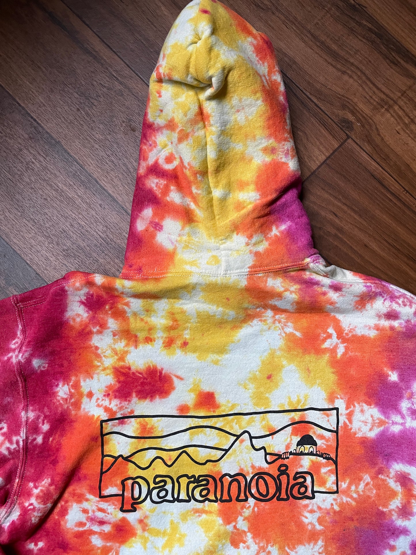 Men's Medium Paranoia Tie Dye Hoodie