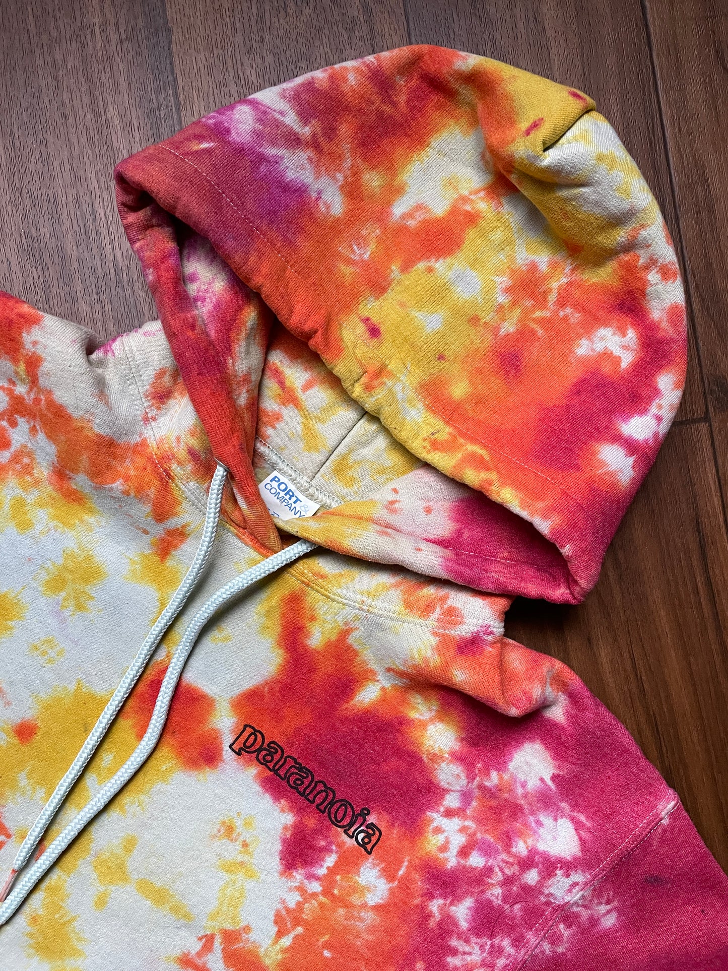 Men's Medium Paranoia Tie Dye Hoodie