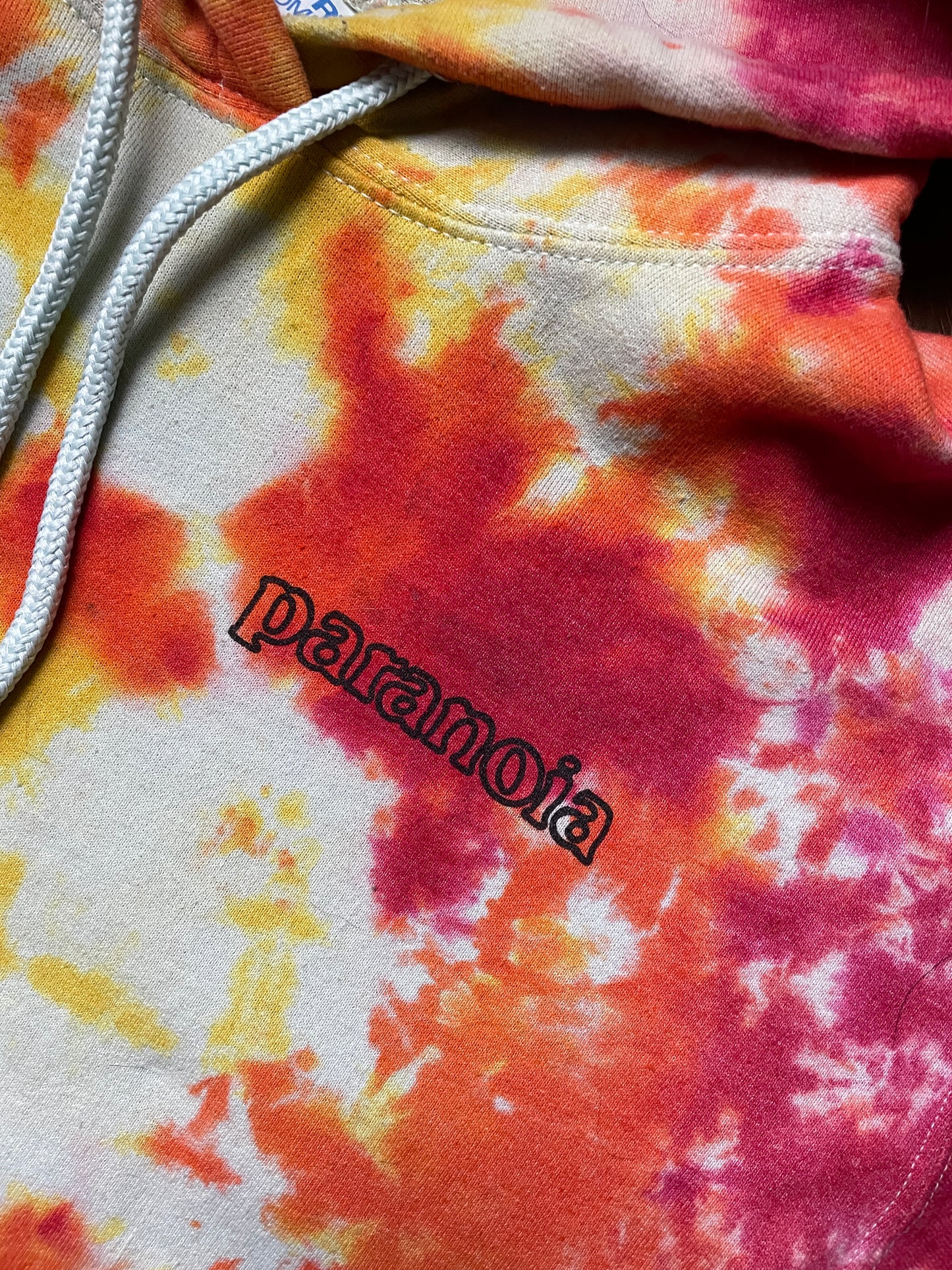 Men's Medium Paranoia Tie Dye Hoodie