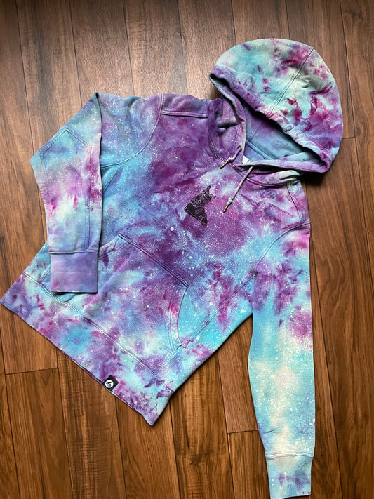 Men's Small Ski Boot Galaxy Ice Dye Hoodie