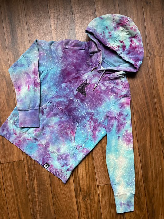 Men's Small Ski Boot Galaxy Ice Dye Hoodie