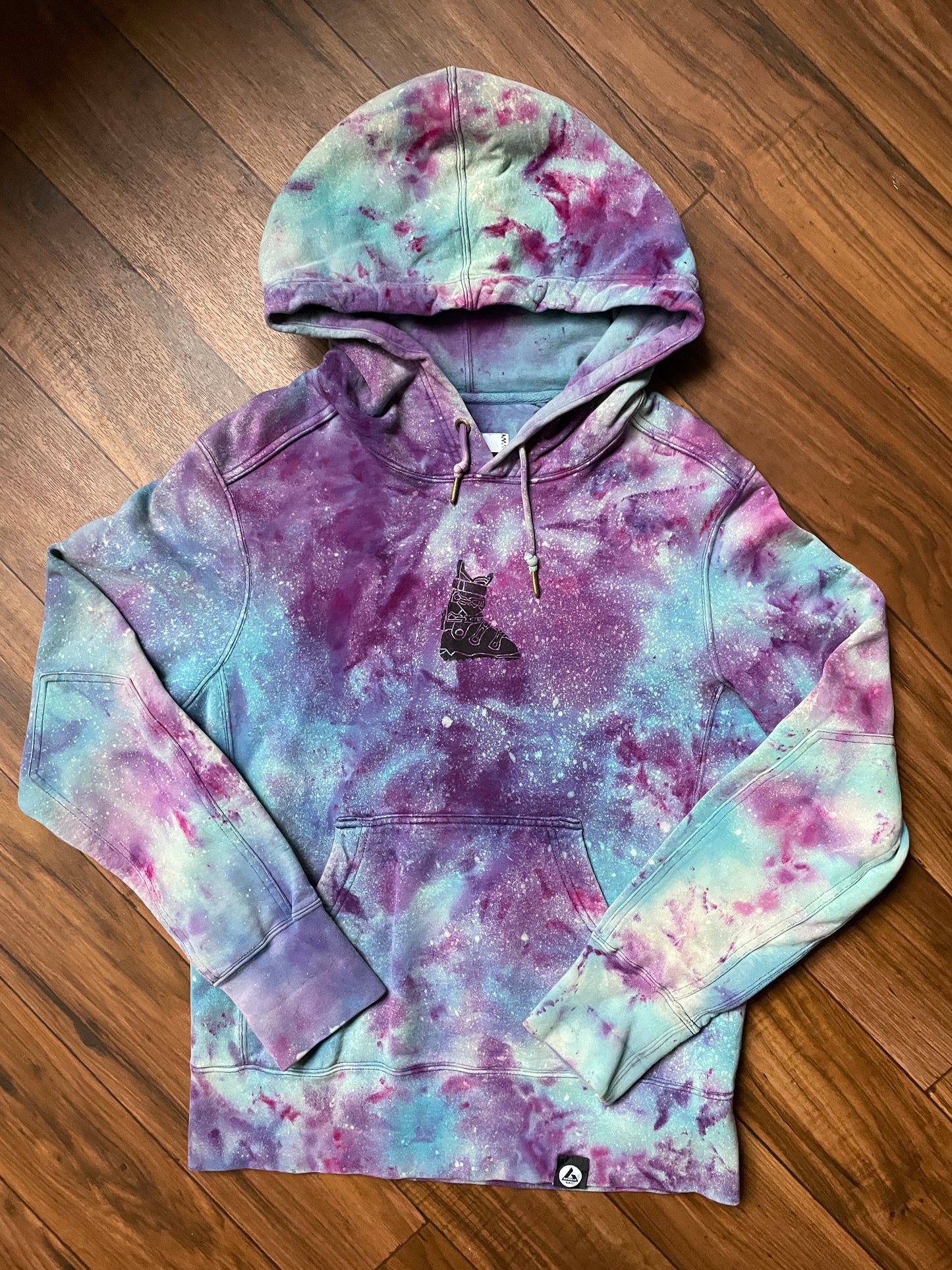 Men's Small Ski Boot Galaxy Ice Dye Hoodie