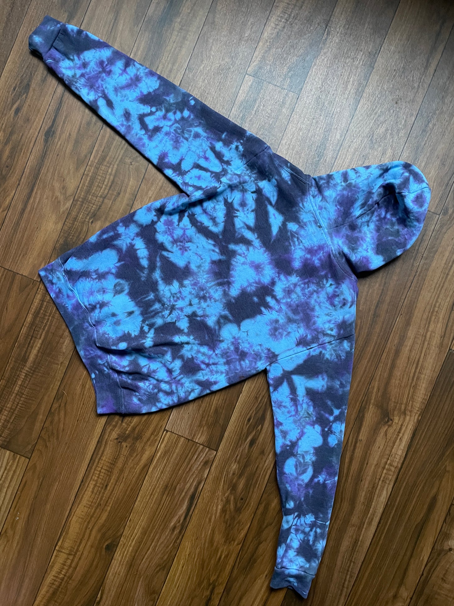 Men's Small Ski Boot Tie Dye Zip-Up Hoodie