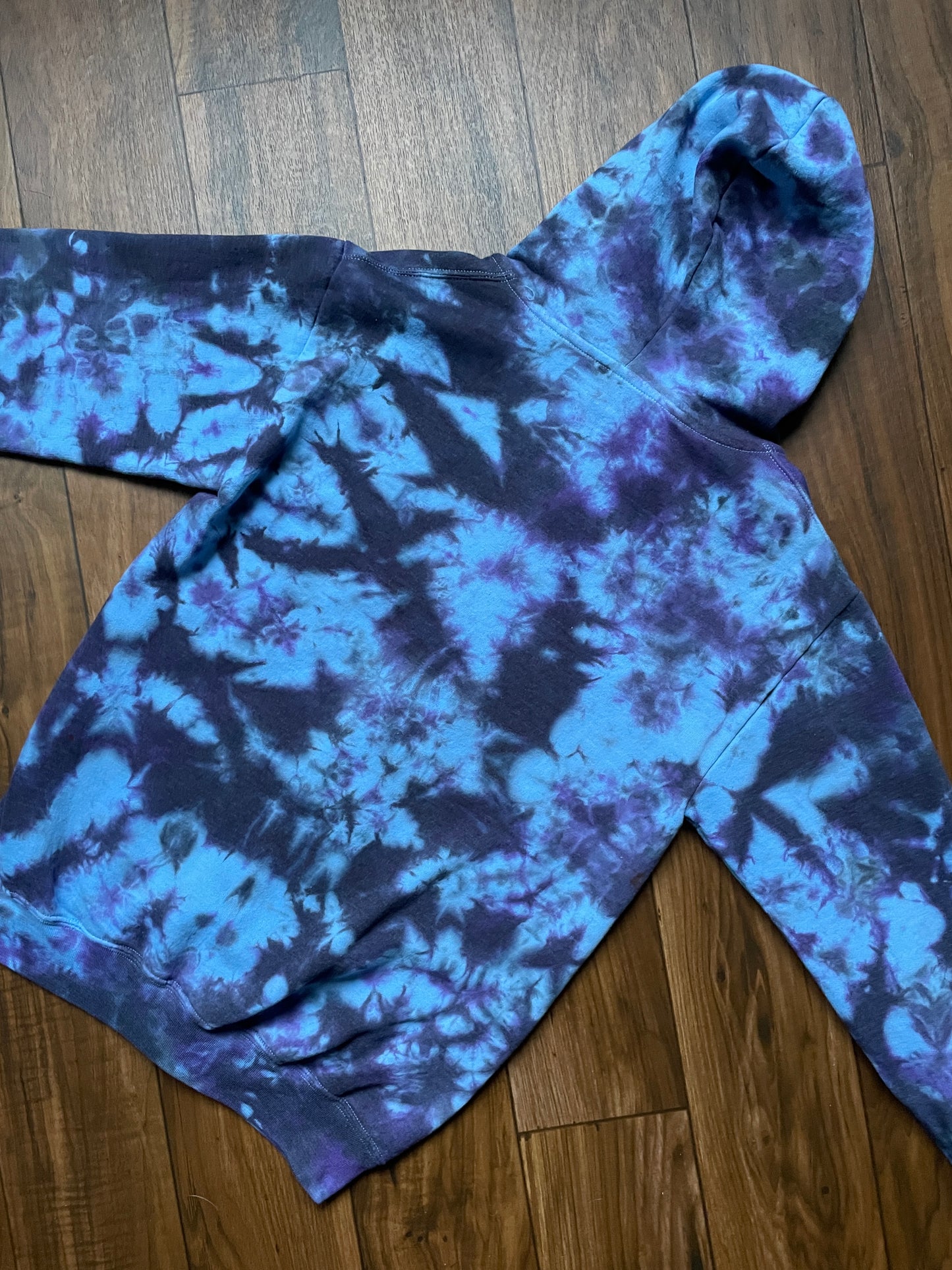 Men's Small Ski Boot Tie Dye Zip-Up Hoodie