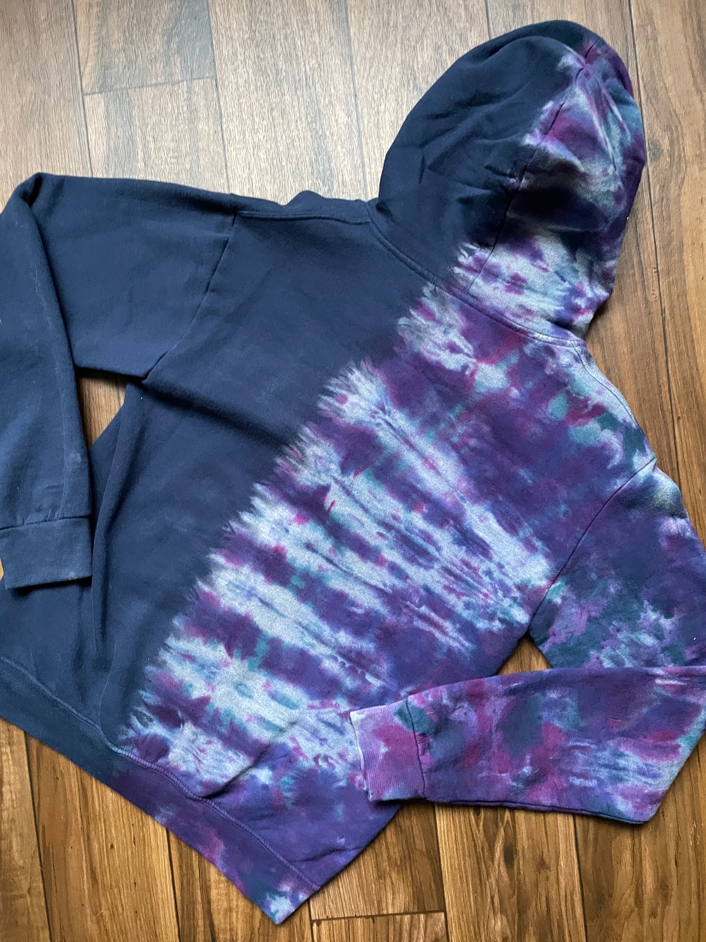 Men's Small Ski Boot Tie Dye Zip-Up Hoodie