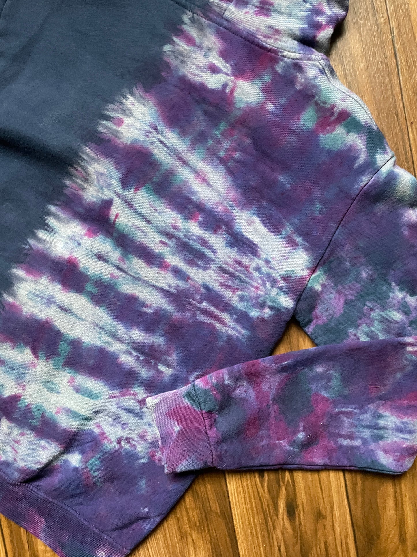 Men's Small Ski Boot Tie Dye Zip-Up Hoodie