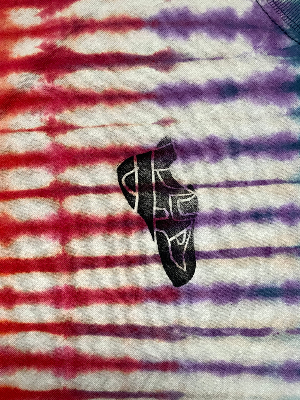 Men's Large Rainbow Climbing Carabiner Tie Dye Short Sleeve T-Shirt