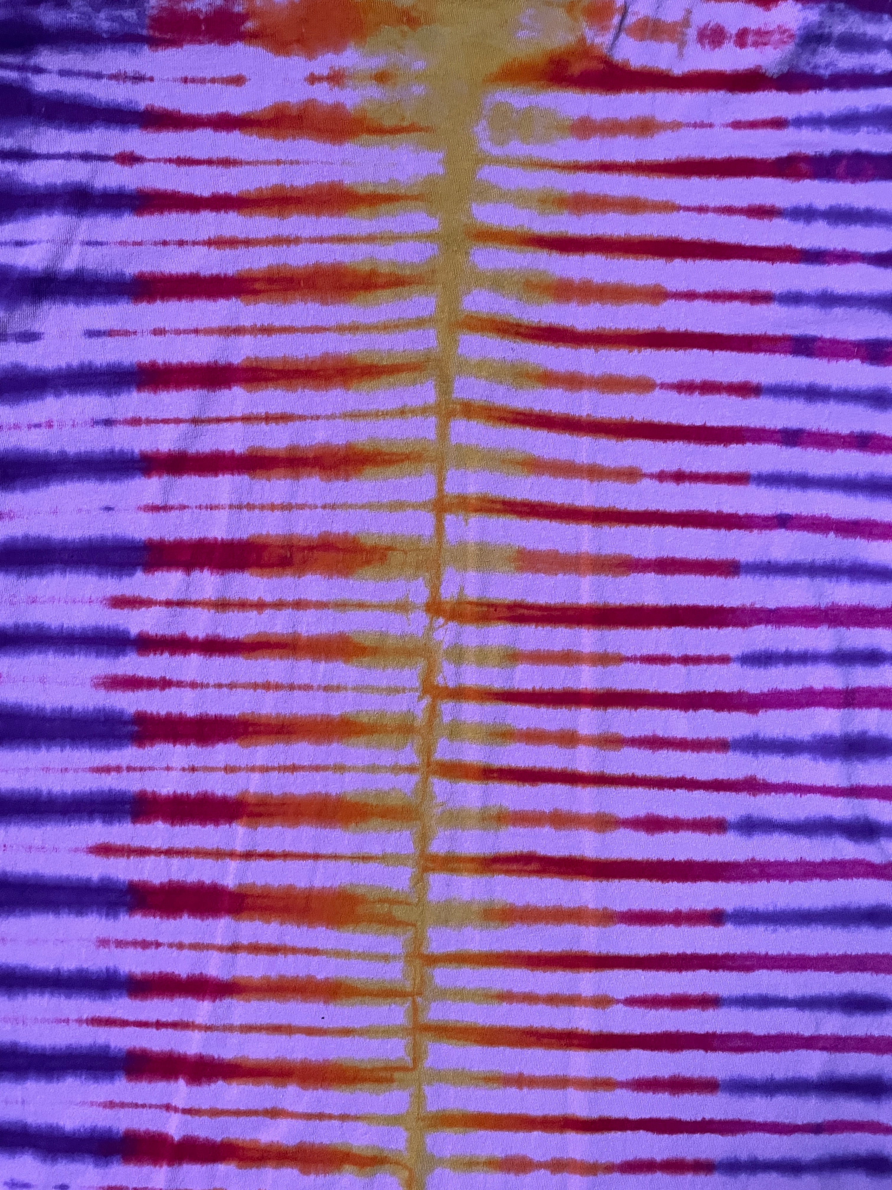 Men's Large Sunset Climbing Carabiner Tie Dye Short Sleeve T-Shirt