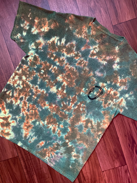 Men's Large Climbing Carabiner Tie Dye Short Sleeve T-Shirt