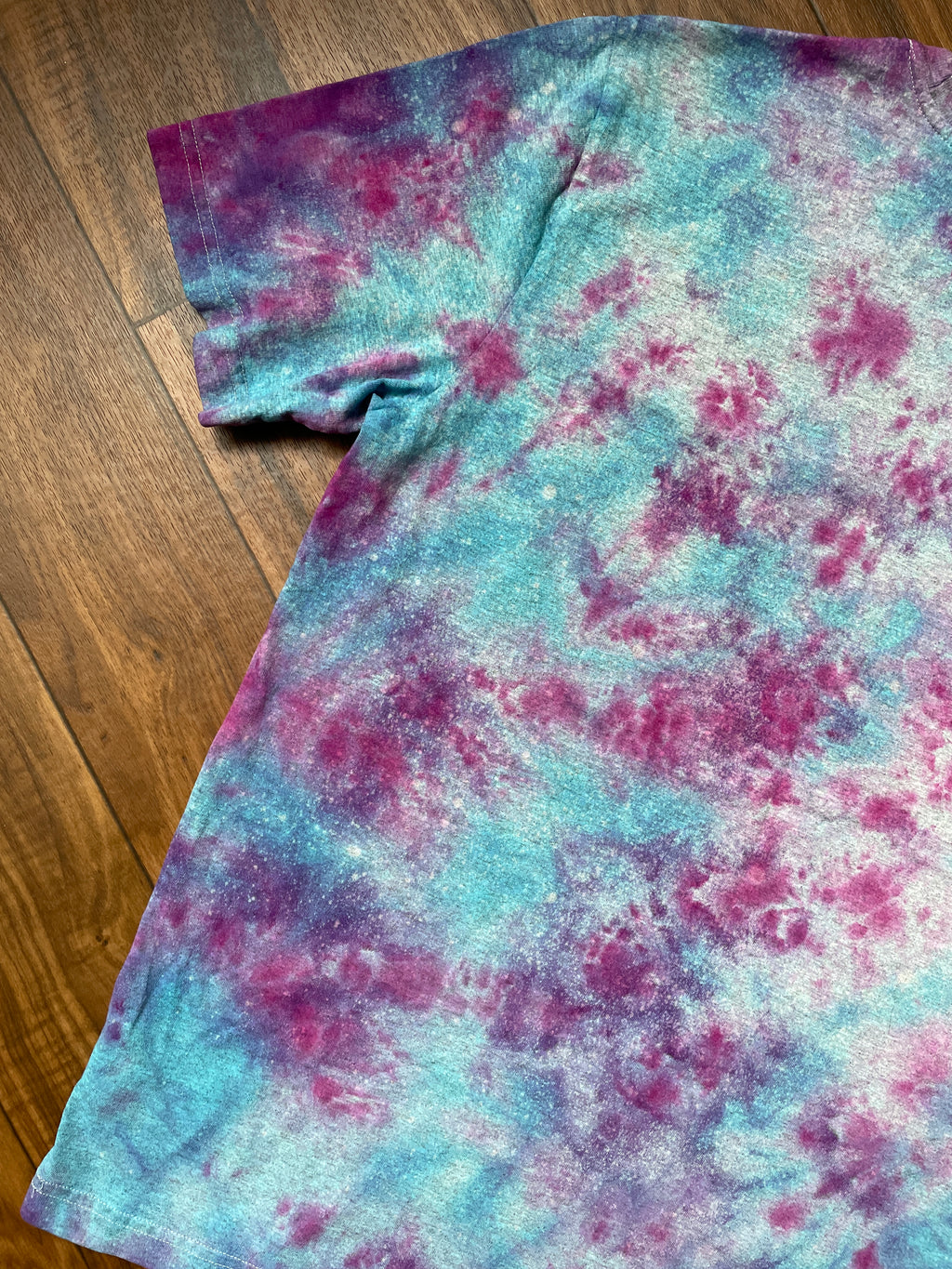 Men's Large Climbing Shoe Galaxy Tie Dye Short Sleeve T-Shirt