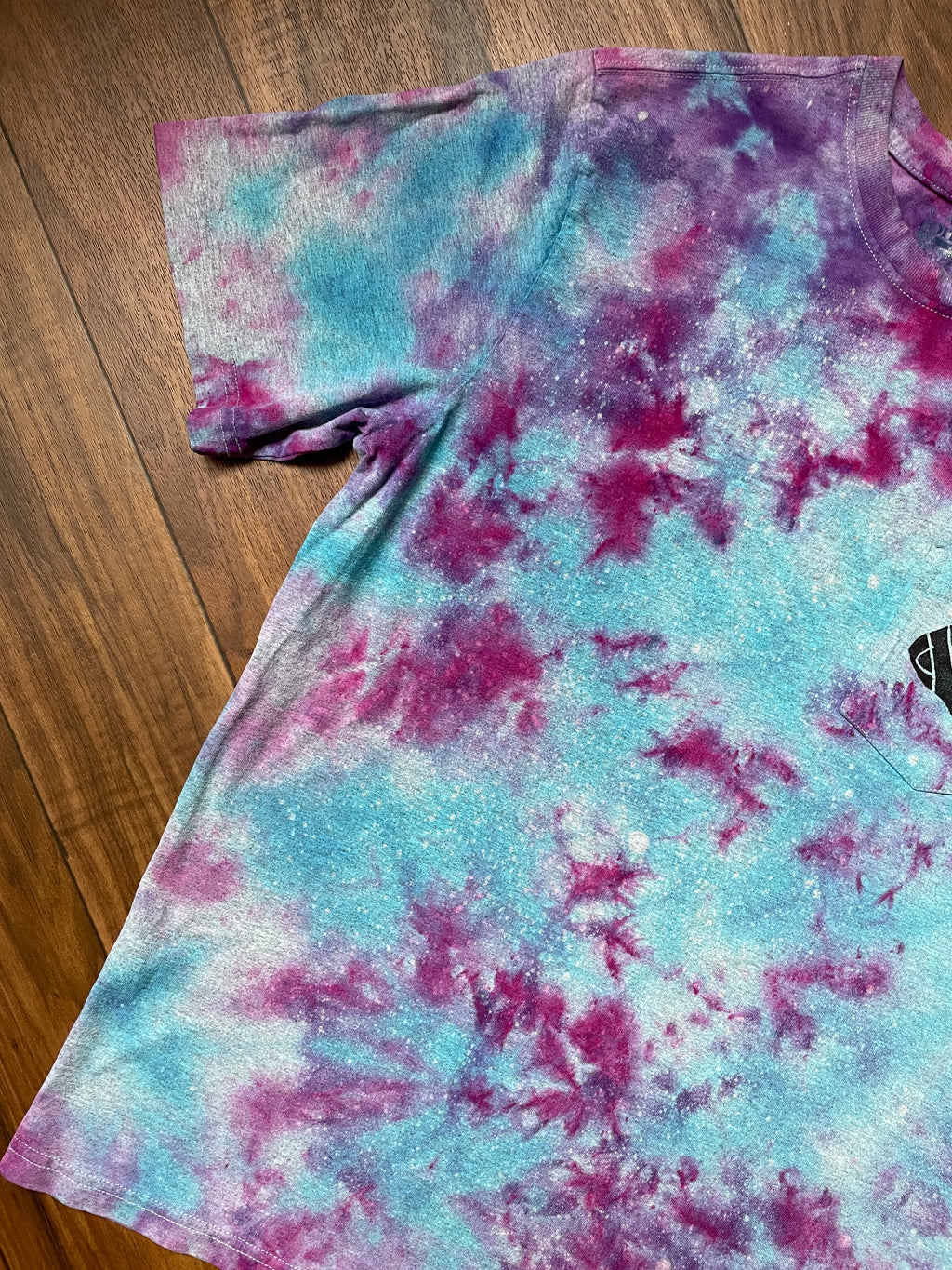 Men's Large Climbing Shoe Galaxy Tie Dye Short Sleeve T-Shirt