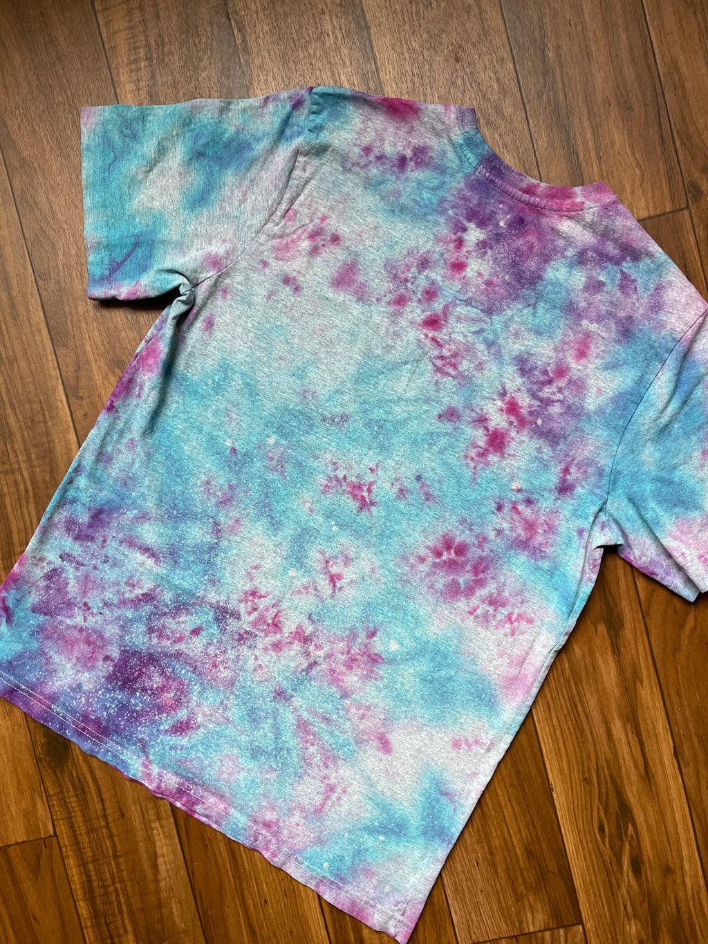 Men's Large Climbing Shoe Galaxy Tie Dye Short Sleeve T-Shirt