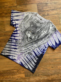 Animal Planet Lone Wolf Purple & Gray Tie Dye T-Shirt | Men's Medium, Short Sleeve