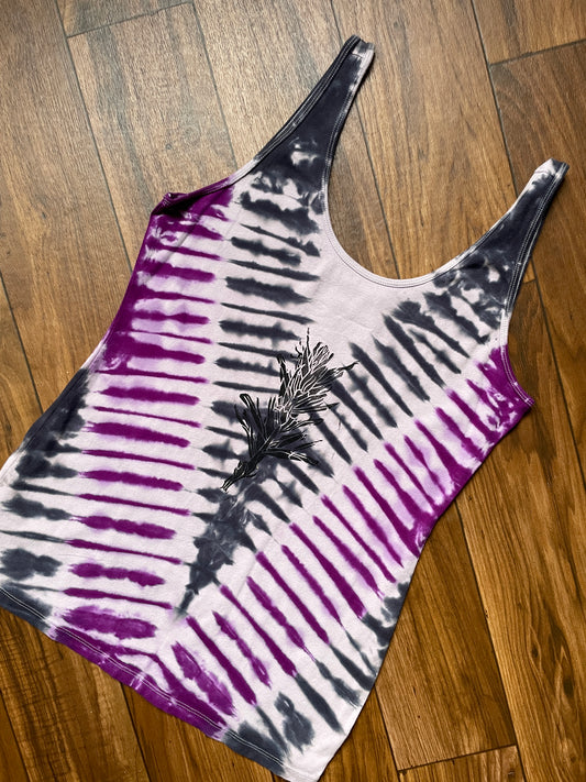 Women's Large Indian Paintbrush Tie Dye Tank Top