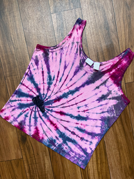 Women's Large Climbing Shoe Tie Dye Tank Top