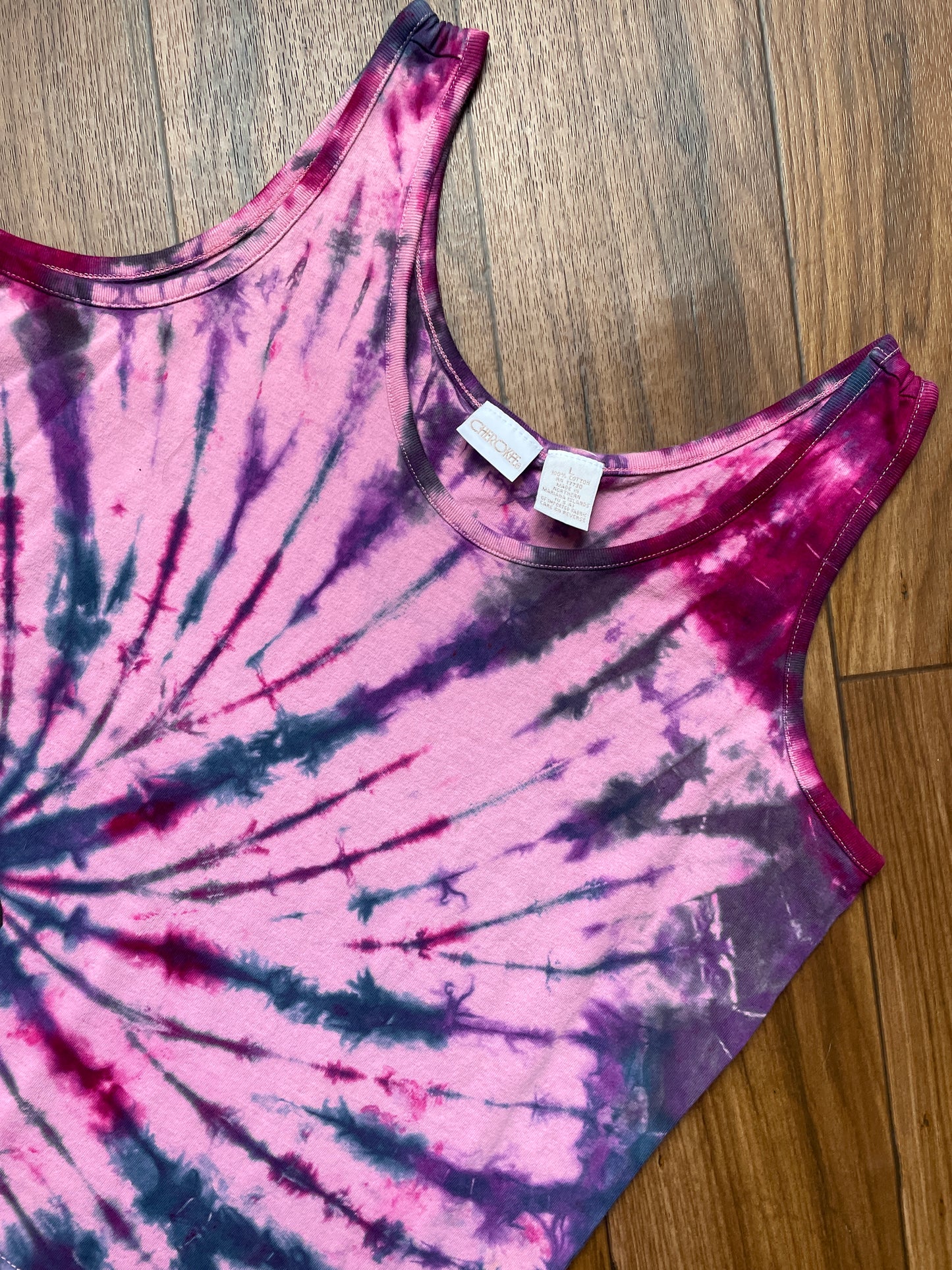 Women's Large Climbing Shoe Tie Dye Tank Top