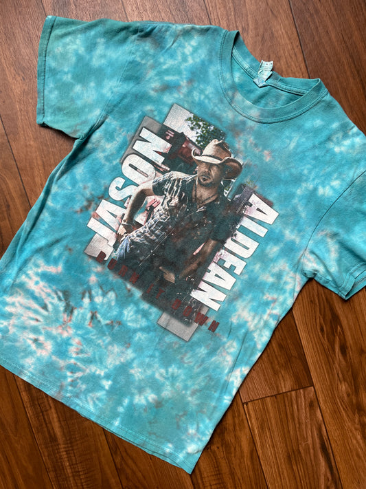 Men's Medium 2015 Jason Aldean Burn It Down Tour Tie Dye Short Sleeve T-Shirt