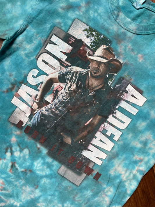 Men's Medium 2015 Jason Aldean Burn It Down Tour Tie Dye Short Sleeve T-Shirt