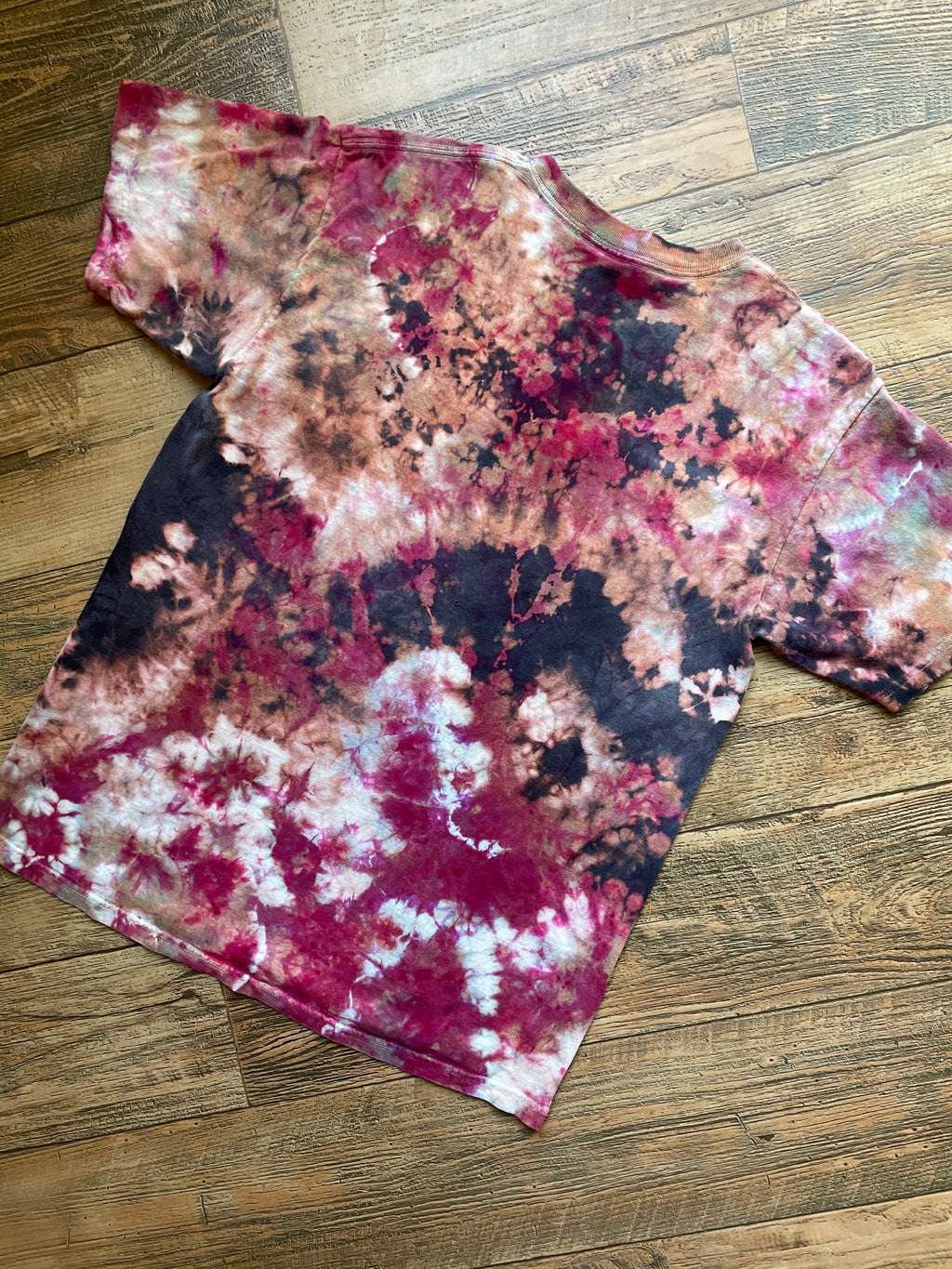 Pitbulls Will Steal Your Heart Gray and Pink Tie Dye T-Shirt | Men's Large, Short Sleeve