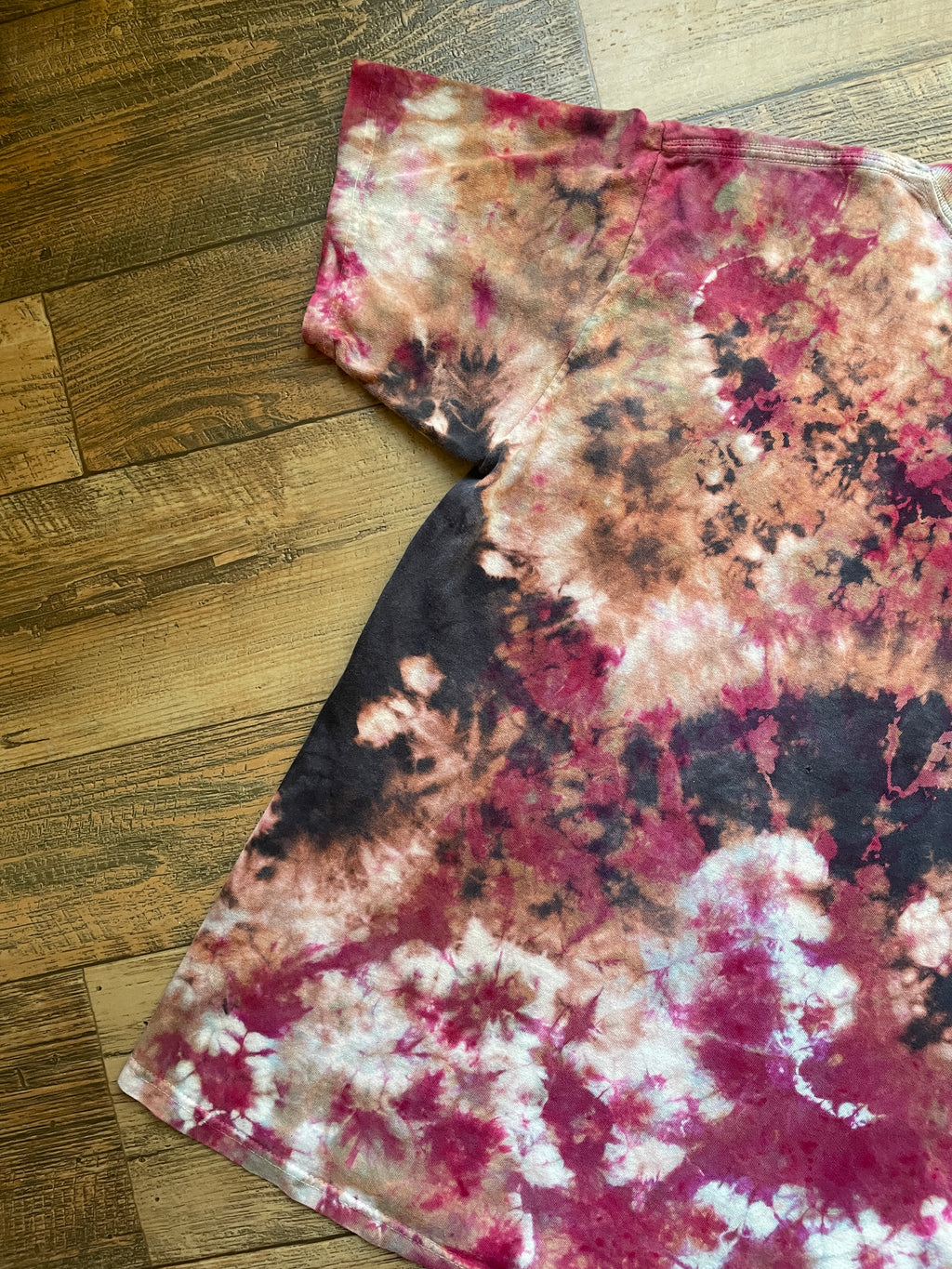 Pitbulls Will Steal Your Heart Gray and Pink Tie Dye T-Shirt | Men's Large, Short Sleeve