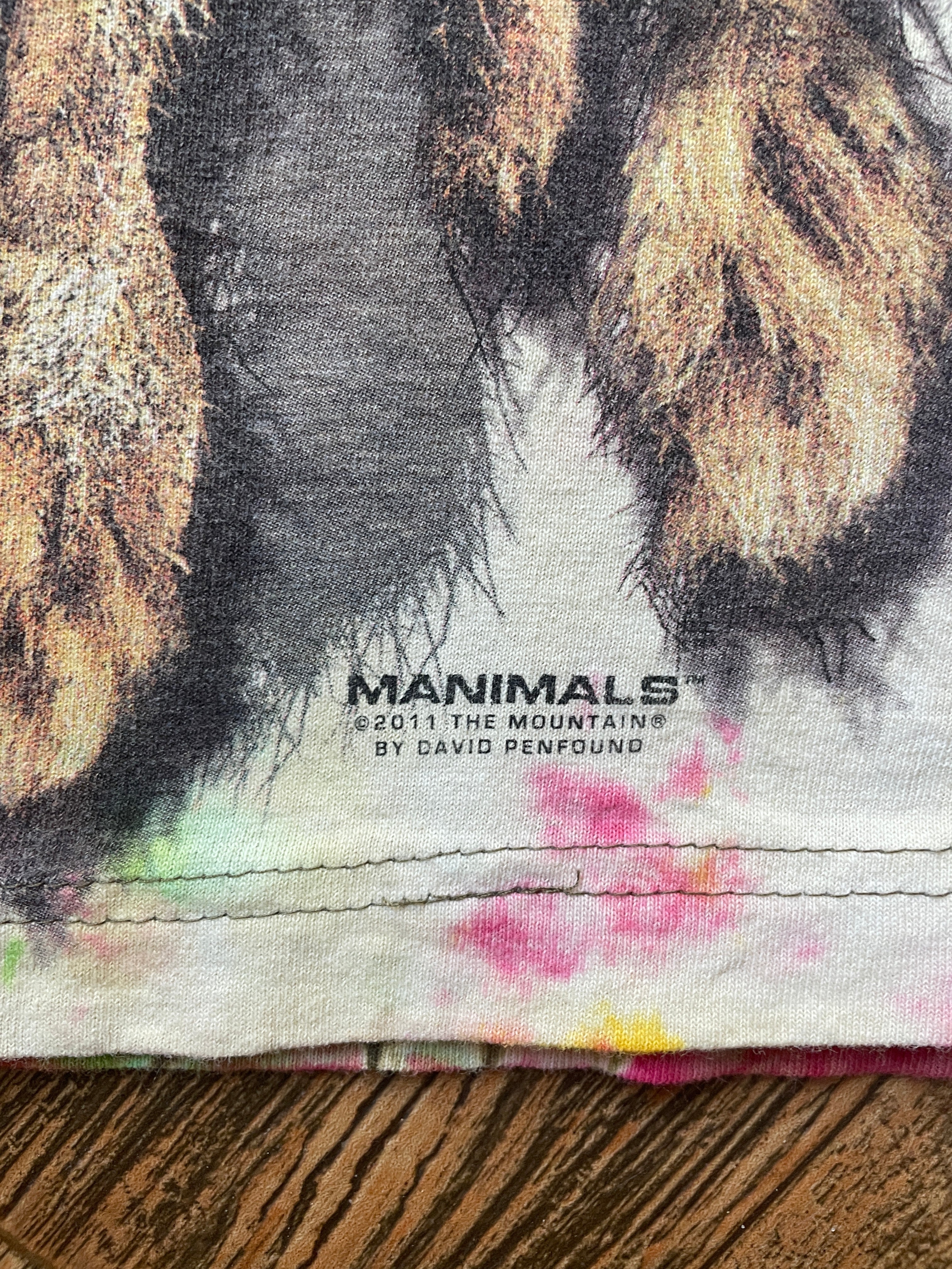 Rastafarian Lion Yellow, Red, and Green Tie Dye T-Shirt | Men's Large, Short Sleeve