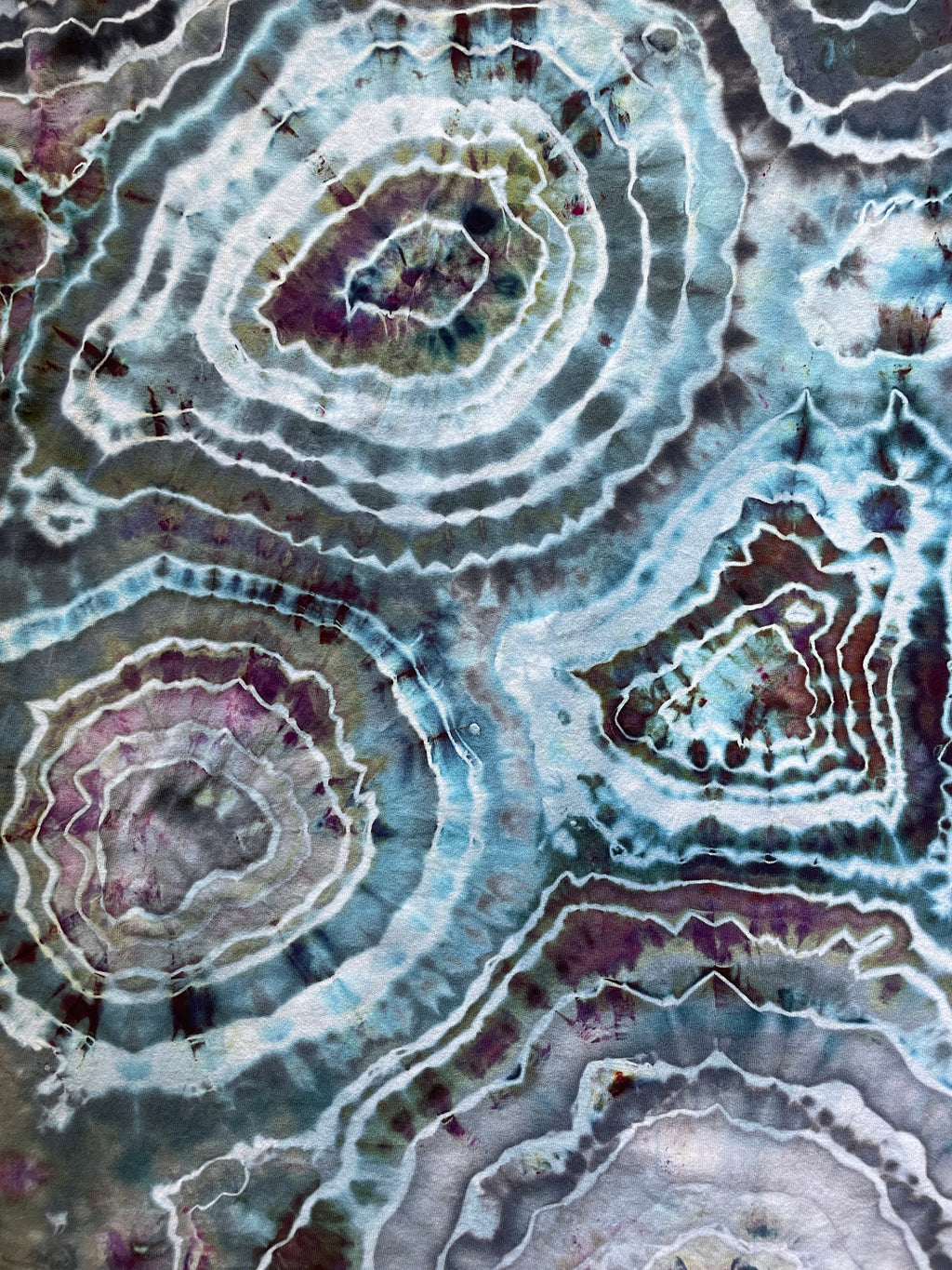 Happy Sloth Purple and Blue Geode Tie Dye T-Shirt | Men's Large, Short Sleeve