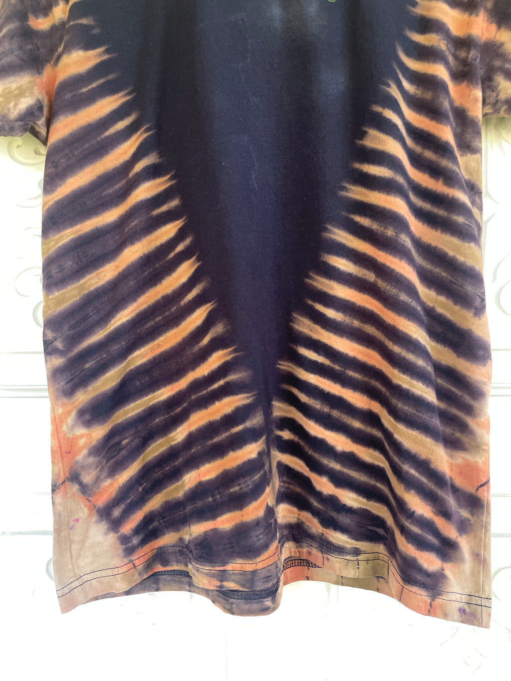 Medium Men's Venus Fly Trap Death Bouquet Handmade Tie Dye T-Shirt | One-Of-a-Kind Upcycled Black and Brown/Green Short Sleeve Shirt