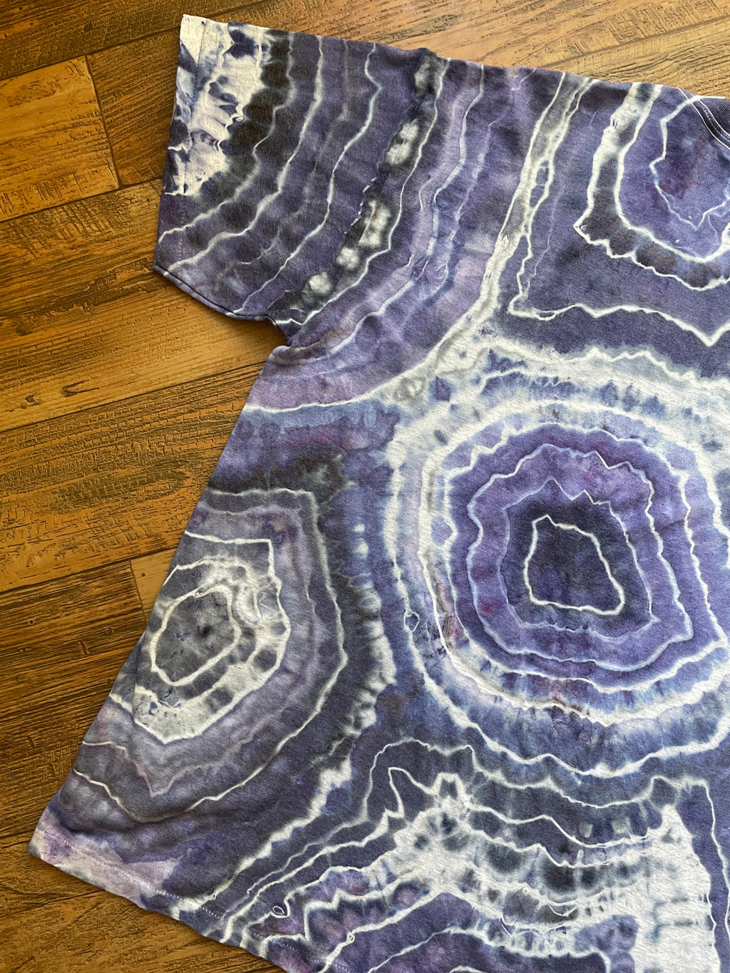 Purple and Gray Schnauzer Tie Dye T-Shirt | Men's XL, Short Sleeve