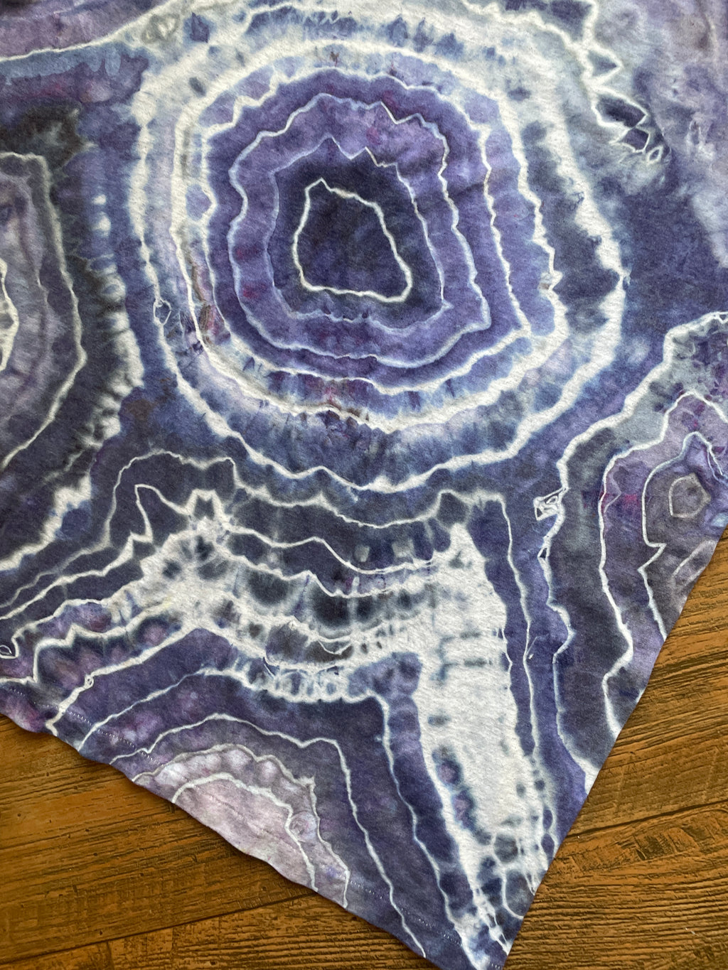 Purple and Gray Schnauzer Tie Dye T-Shirt | Men's XL, Short Sleeve