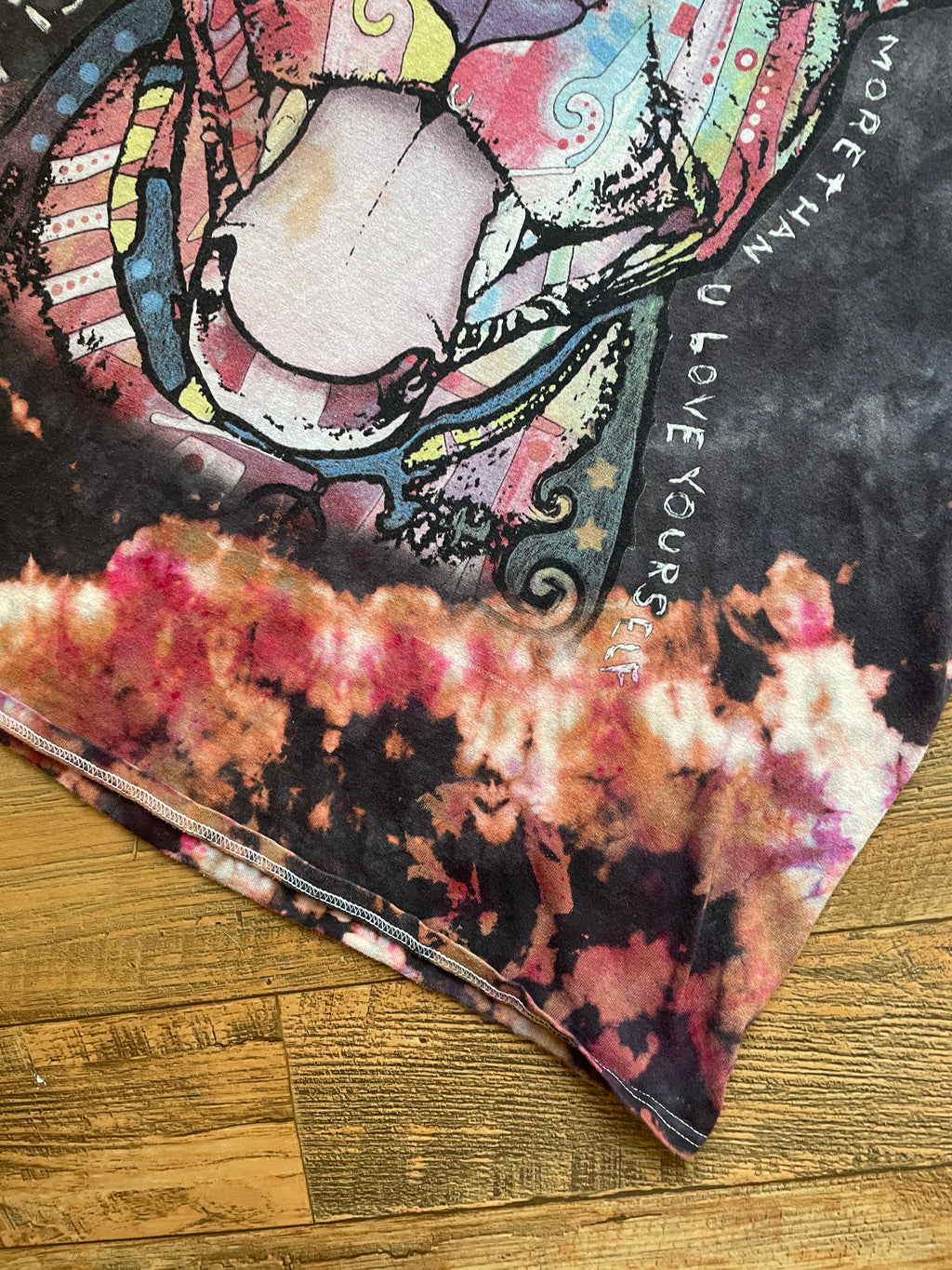 Gray and Pink Dog Love Tie Dye T-Shirt | Men's 2XL, Short Sleeve