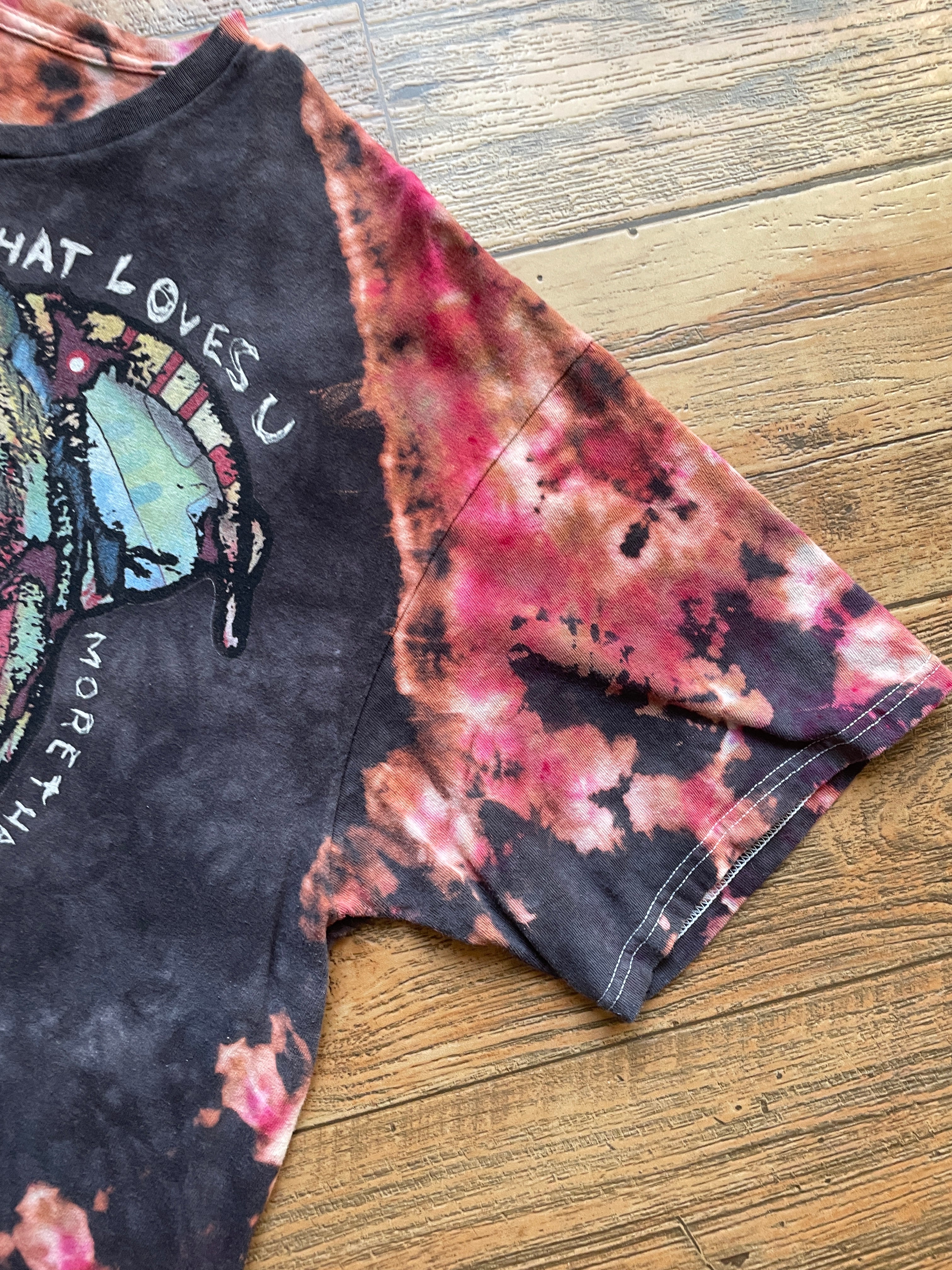 Gray and Pink Dog Love Tie Dye T-Shirt | Men's 2XL, Short Sleeve