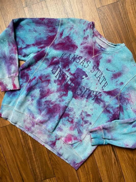 Men's XL Kansas State University Galaxy Tie Dye Crewneck Sweatshirt