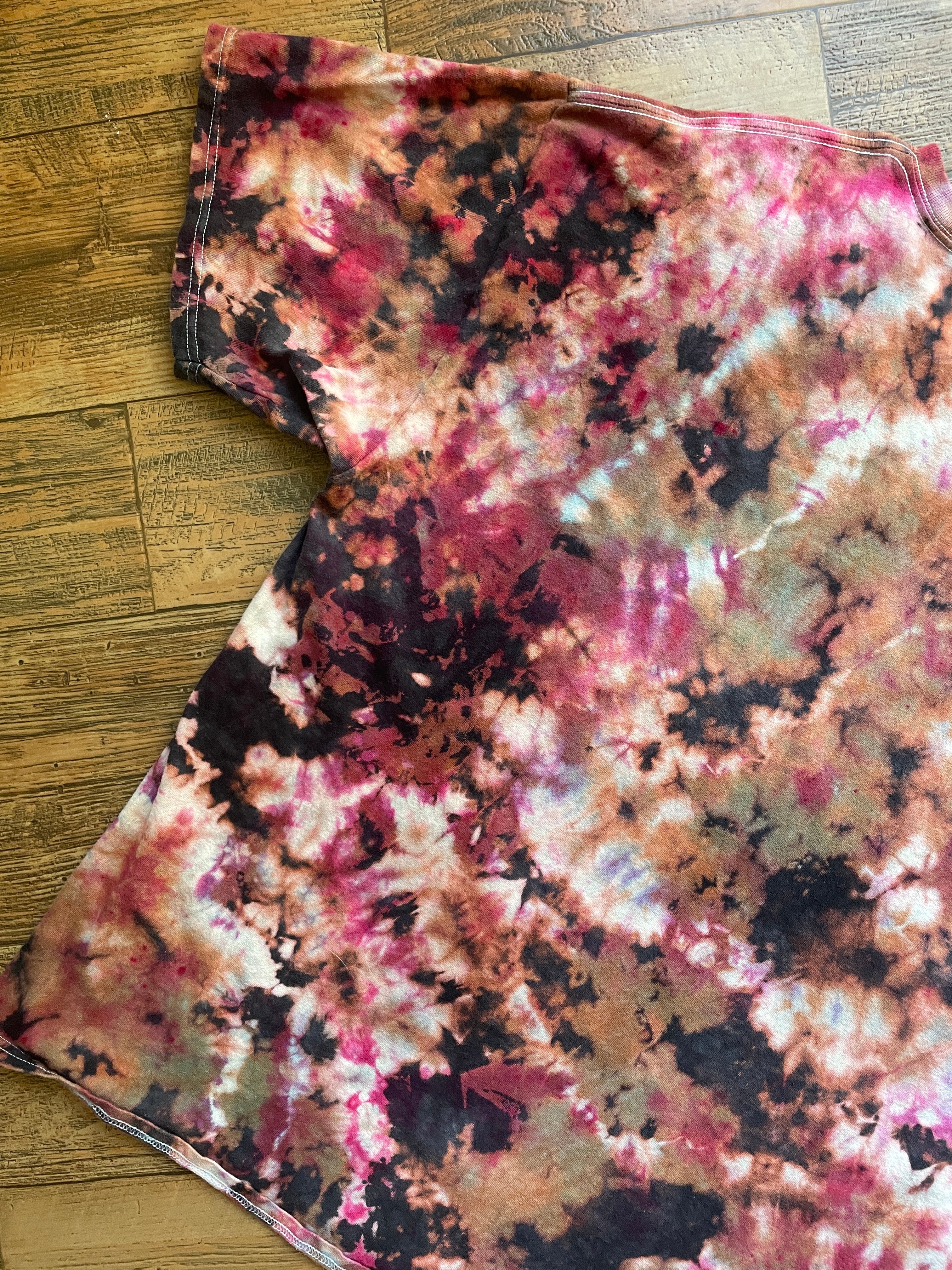 Gray and Pink Dog Love Tie Dye T-Shirt | Men's 2XL, Short Sleeve