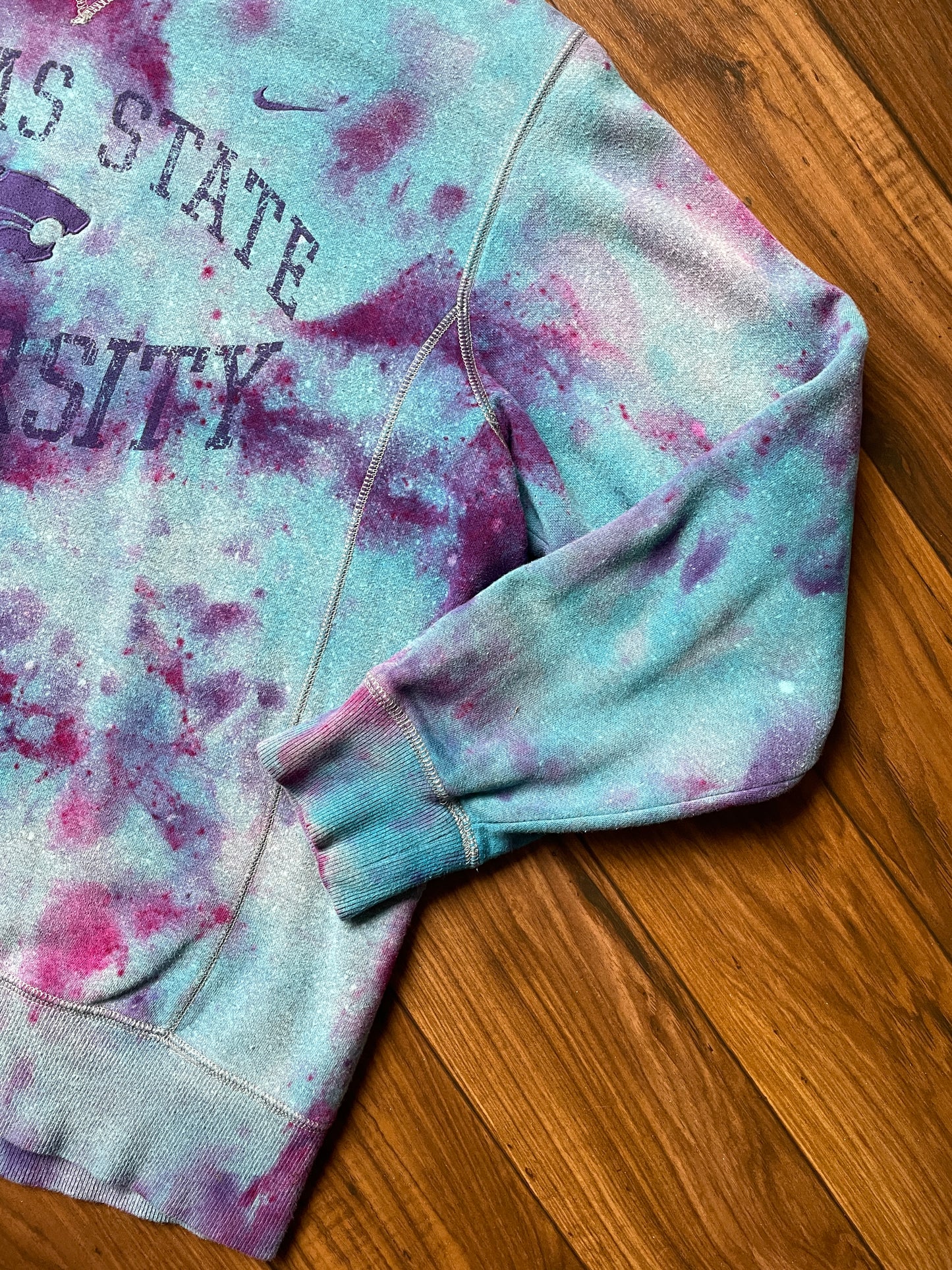 Men's XL Kansas State University Galaxy Tie Dye Crewneck Sweatshirt