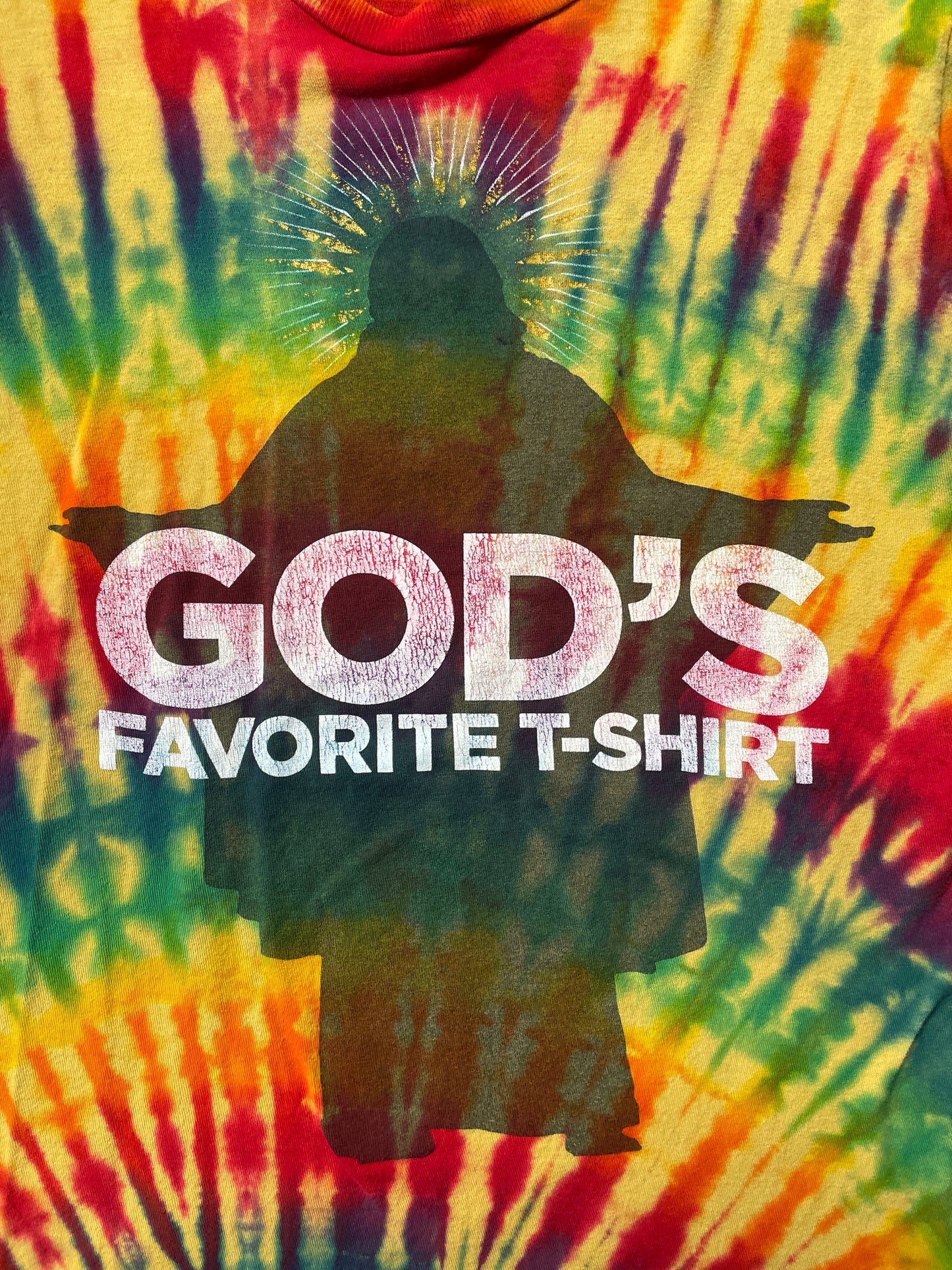 Men's Small God's Favorite Book of Mormon the Musical Tie Dye Short Sleeve T-Shirt